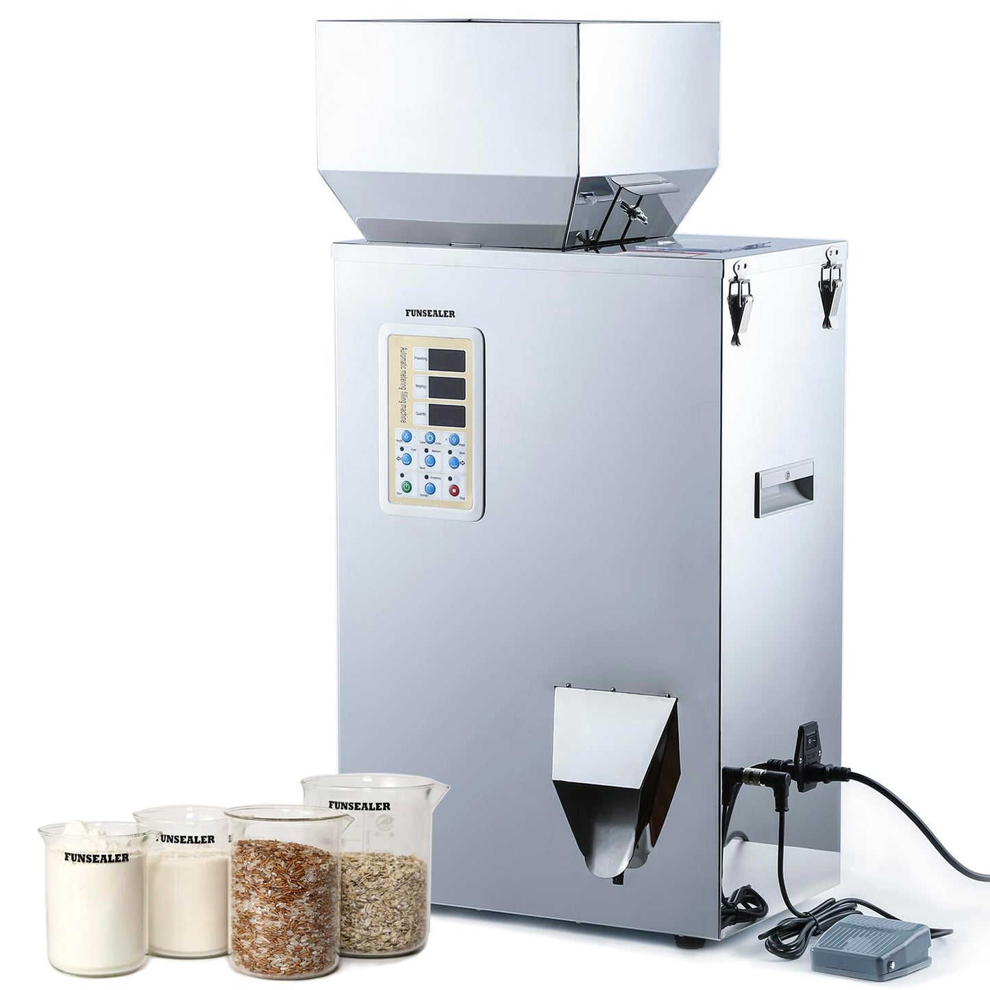 FunSealer Powder Filling Machine, Granule Filler, Automatic Filling and Packing Machine For Flour Spices Seeds 10-500g 110v60hz