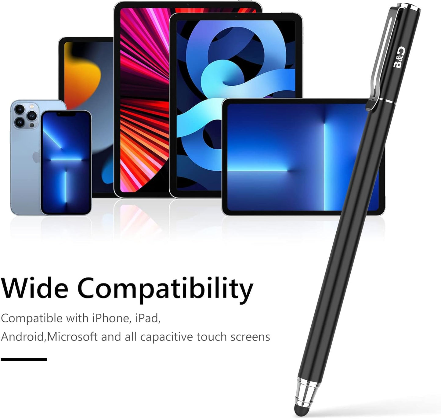 Bargains Depot 2-in-1 20 (4 Capacitive Stylus/Styli Universal Touch Screen Pen for All Touch Screen Tablets/Cell Phones
