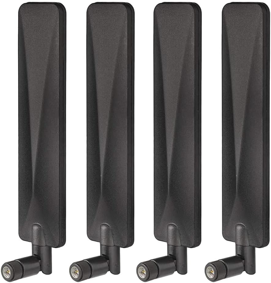 BINGFU 4G 9dBi (4-Pack) LTE SMA Antenna - for Cellular CPE Router, Hotspot, Gateway, IoT Router, Trail Game Camera