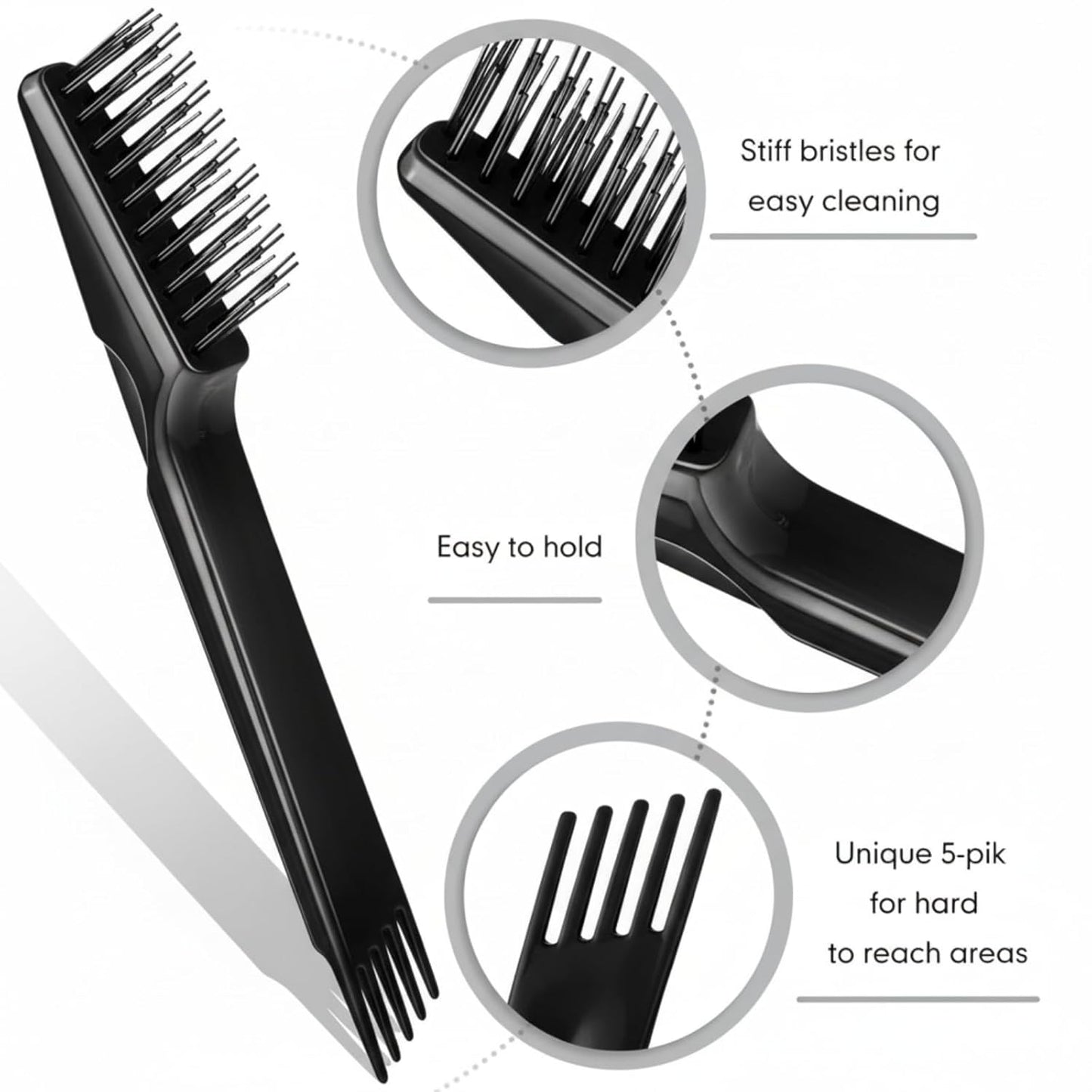 Yaomiao Hair Brush Cleaner Tool - 2-in-1 Dual Edge Brush & Comb Cleaning Kit for Home & Salon Use