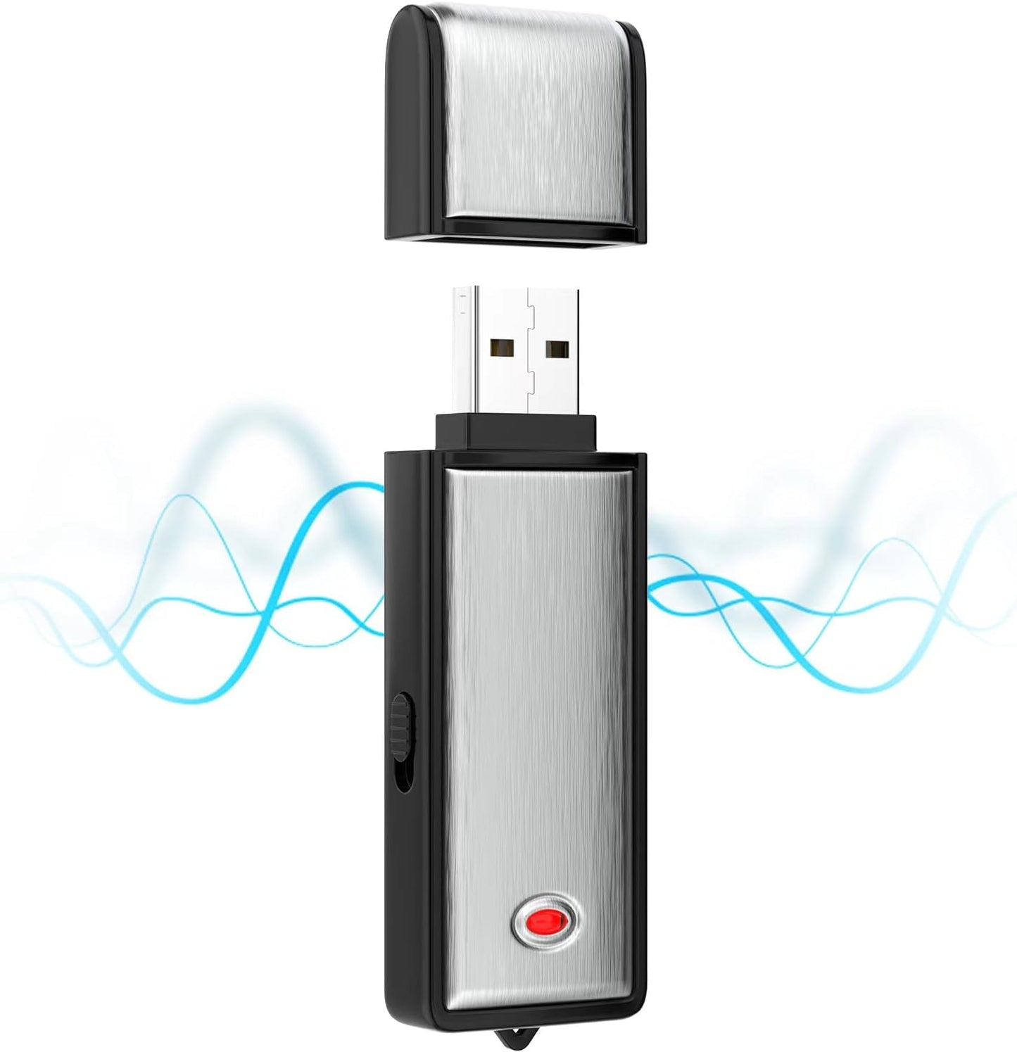HAKSDOWO 16G 550 Voice Recorder, Digital Audio Recorder with Hours Recording Capacity Noise Reduction USB Recording