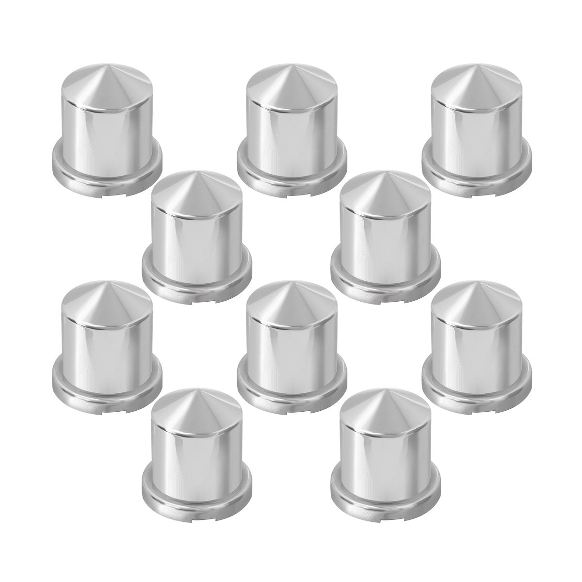 GG Grand General 10063SP 7/8 X 15/16 X 1-9/16 Inches Chrome Plastic Pointed Nut Cover with Flange