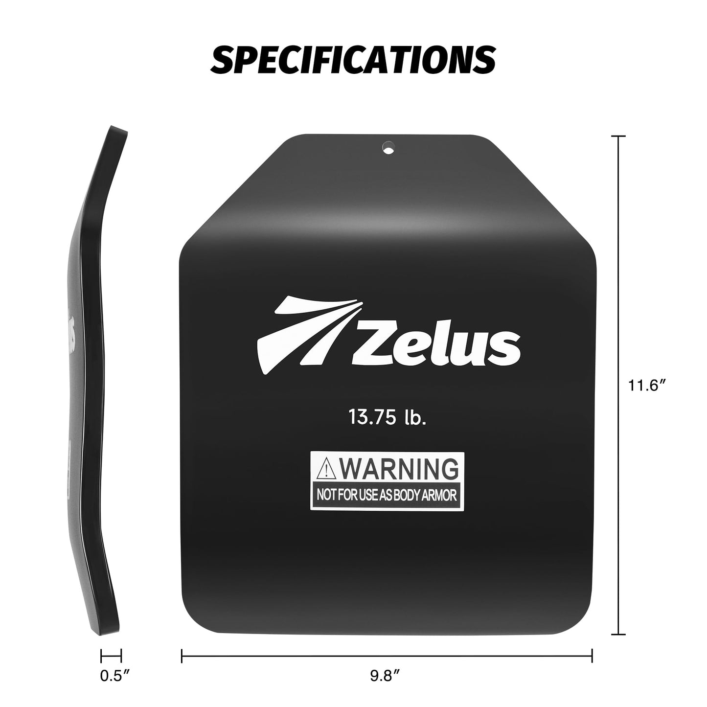 ZELUS Curved Weighted Vest Plates for Workout, 13.75LB Pairs Steel Weight Plates for Tactical Weight Vest, Ergonomic Training Plates for Running, CrossFit & Strength Training