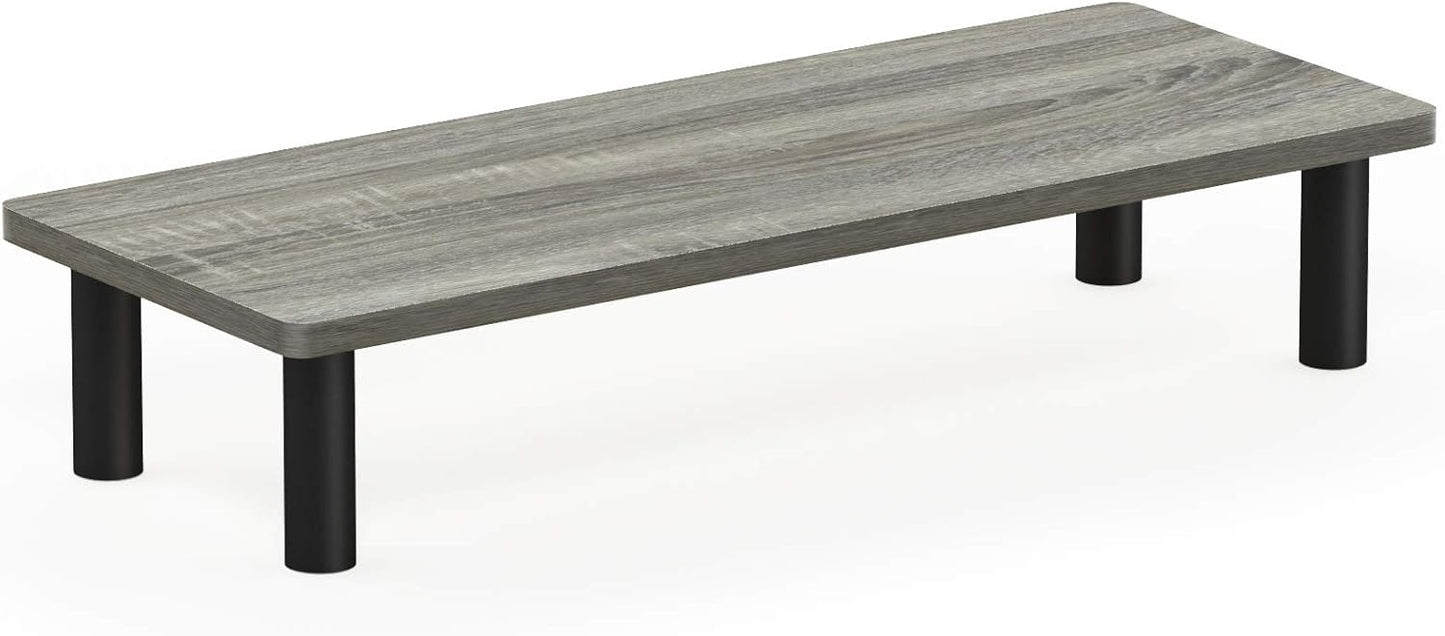 Furinno French Oak Grey/Black Monitor Riser Stand