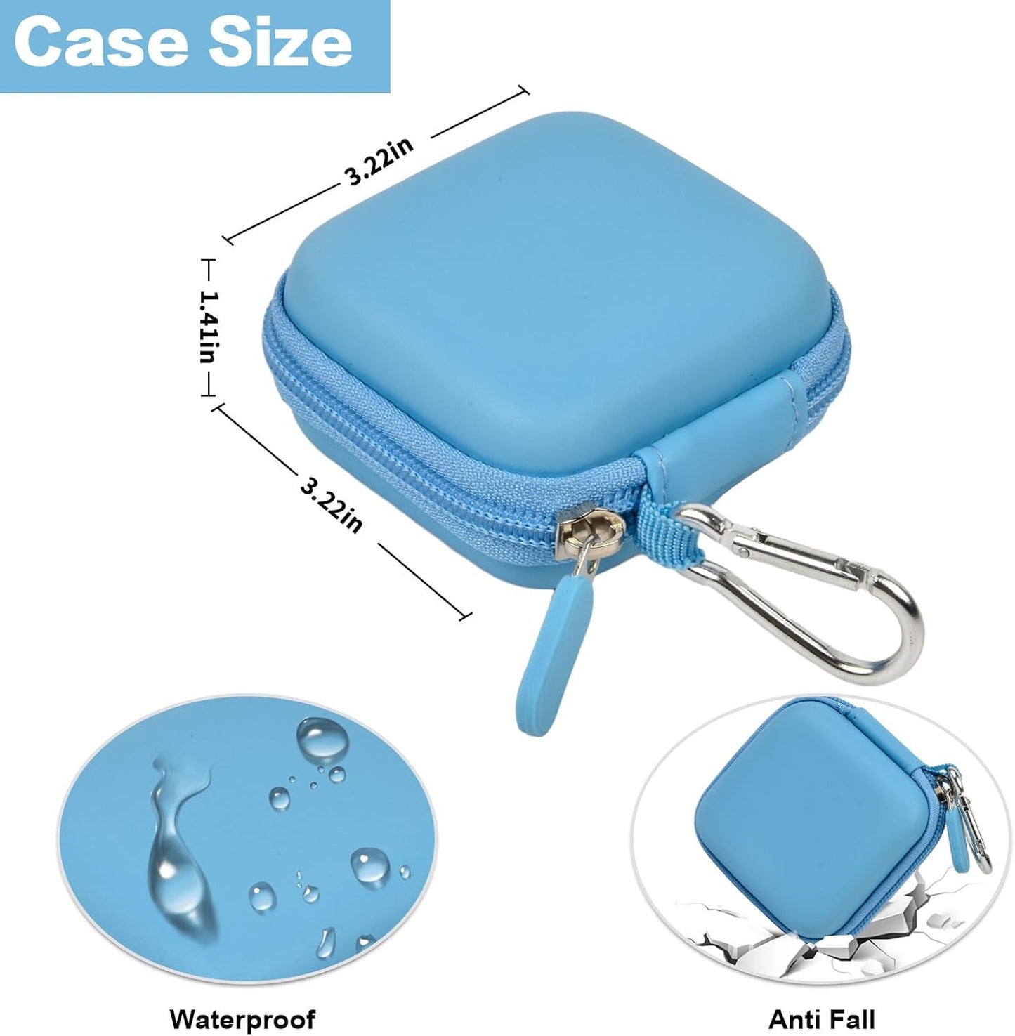 Comecase A-SKU-0485 Chip Card Reader Scanner Case, Hard Carrying Bag Holder Fits Square Contactless and Chip Reader