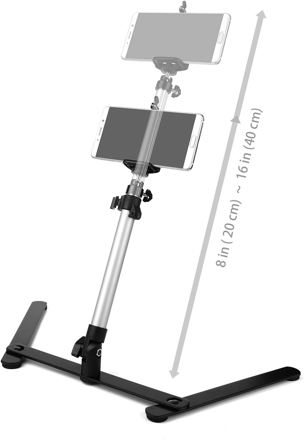 ChromLives Photo Copy Stand Pico Projector Stand with Phone Clamp Overhead Phone Mount Smartphone Compatible Tripod