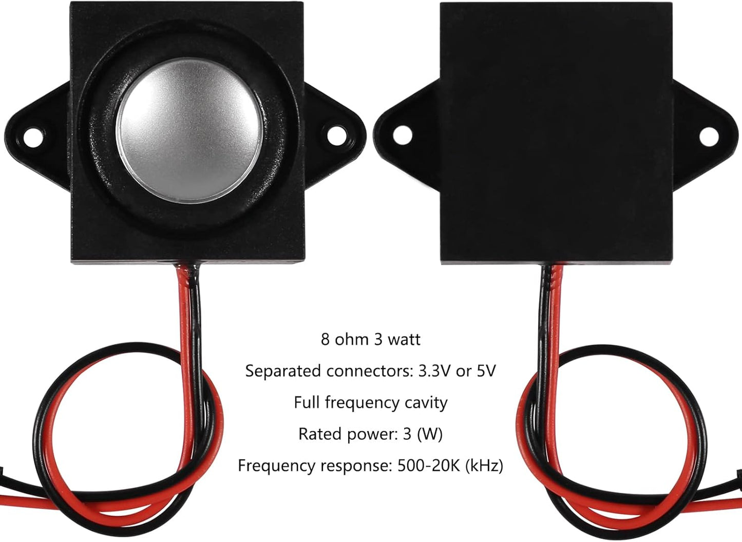 DWEII 4PCS 3 8 3.3V 5V Watt Ohm Single Cavity Mini Speaker Full-Range Cavity Mobile Portable Advertising Machine