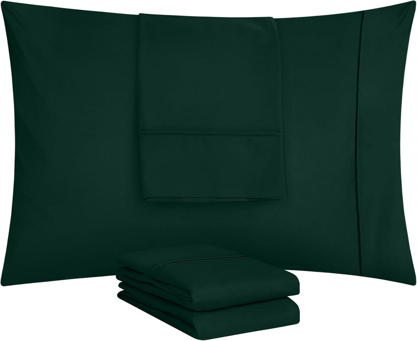 Utopia Bedding Queen Pillow Cases - Soft Brushed Microfiber - 4 Pack | Fade & Shrinkage Resistant - 20 X 30 Inches (Emerald)