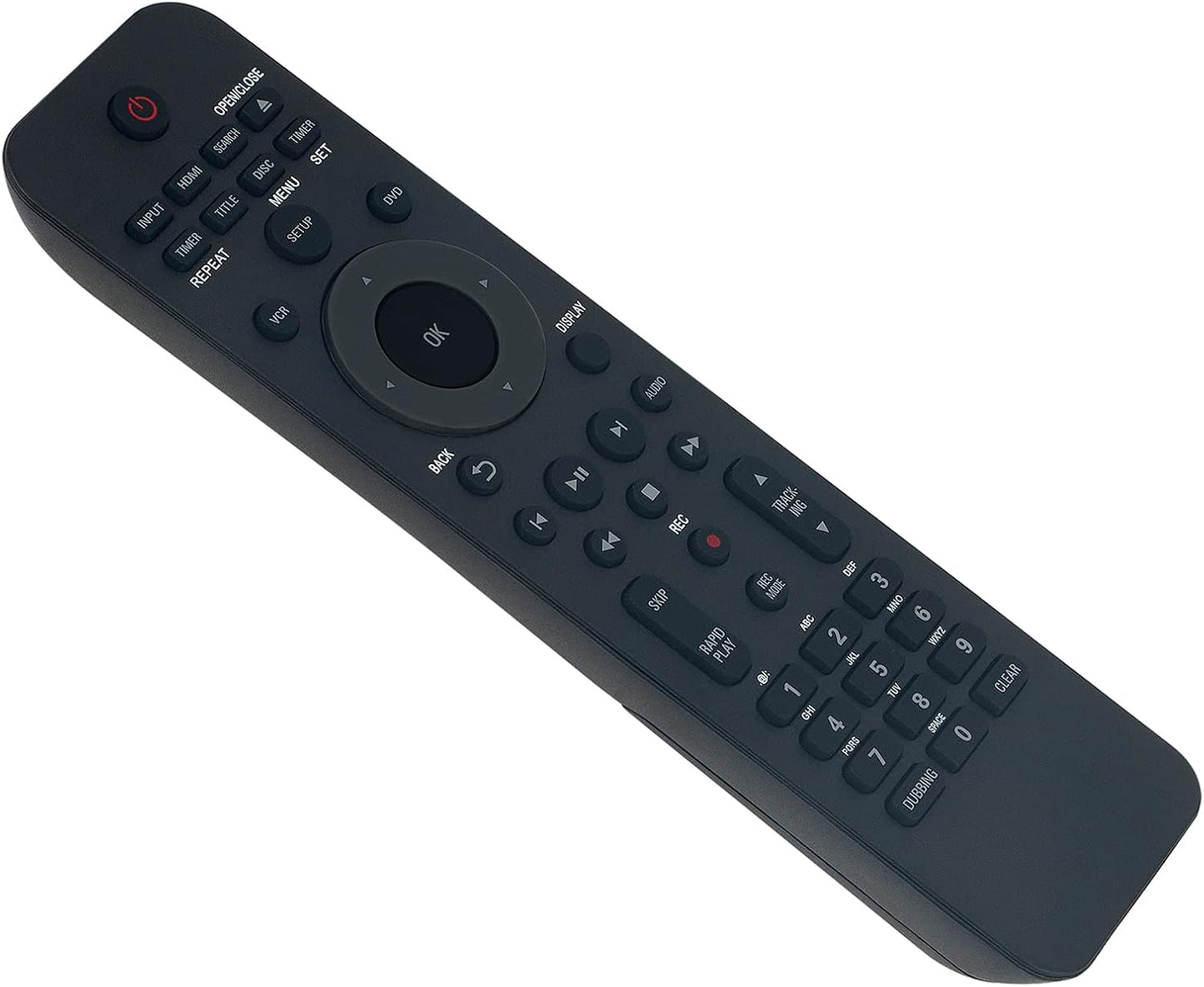 AIDITIYMI NC254UH NC254 DVDR3385V/F7 DVDR3385V Replacement Remote Control Compatible with Philips DVD Recorder/VCR: