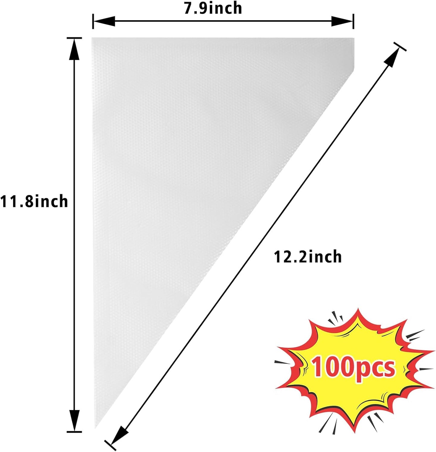 Skiennix Piping Bags - 100pcs 12 Inch Anti-Burst Disposable Cake Decorating Bags | Non-Slip for Cakes & Cookies