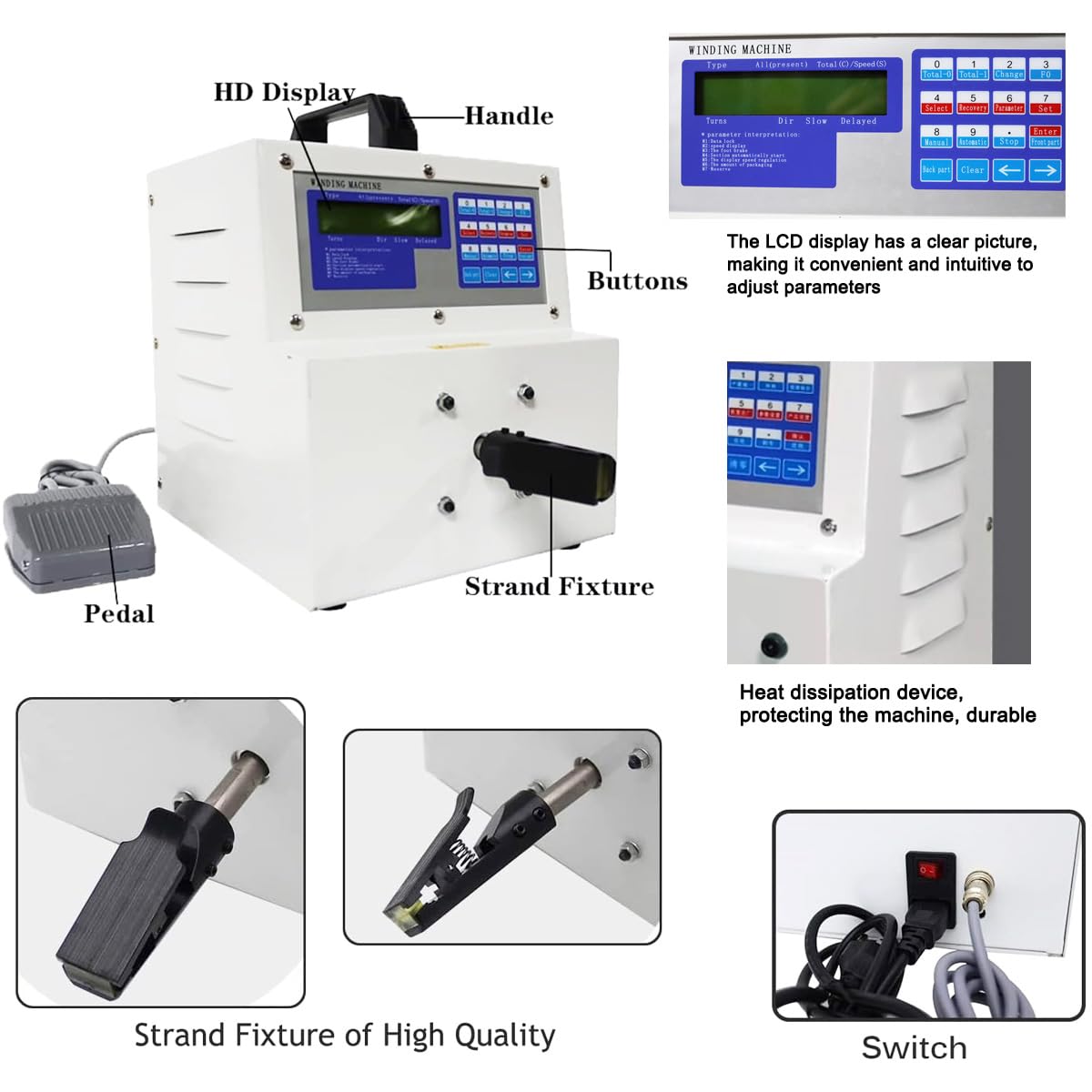 INTBUYING 110 V Twist Tie Machine High-speed Cable Twisting Machine Automatic Wire Twister