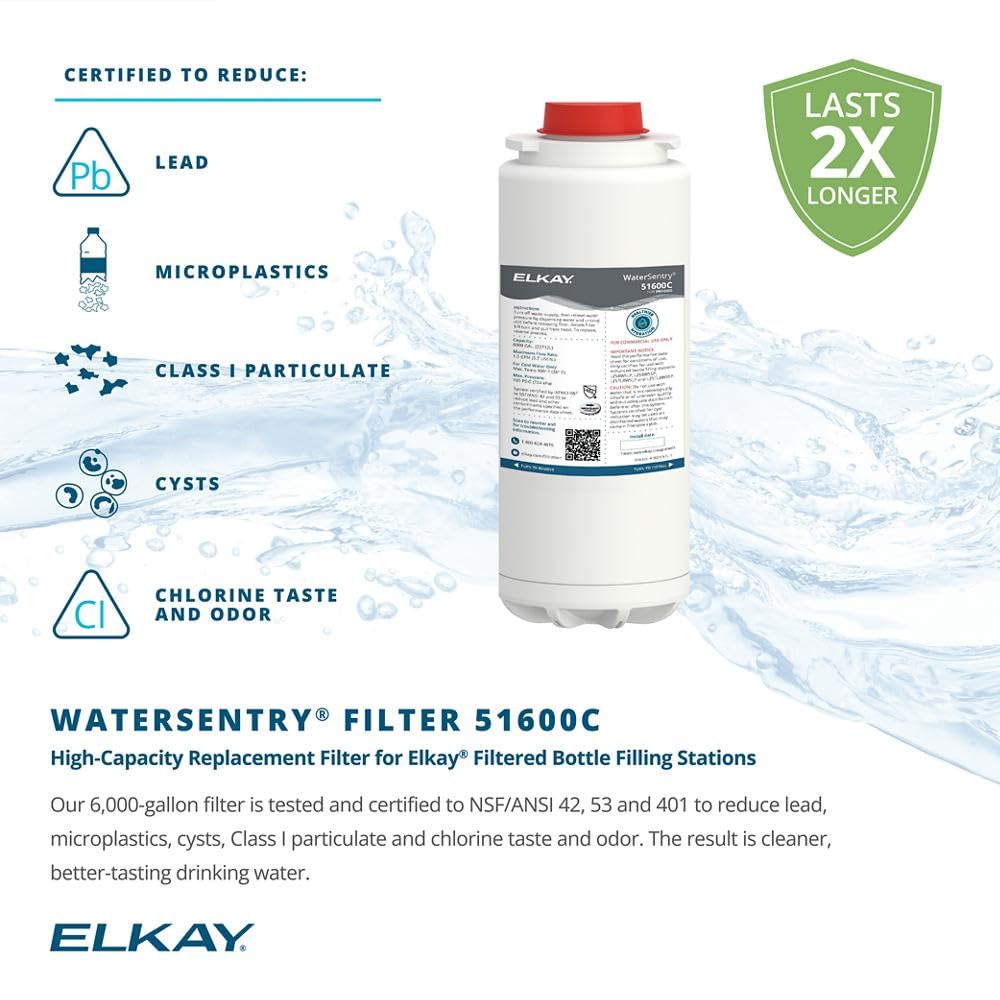 Elkay LZSTL8WSLP Enhanced Bottle Filler & Bi-Level ADA Cooler Refrigerated Light Gray Granite High Capacity Lead Drop Down Wrapper