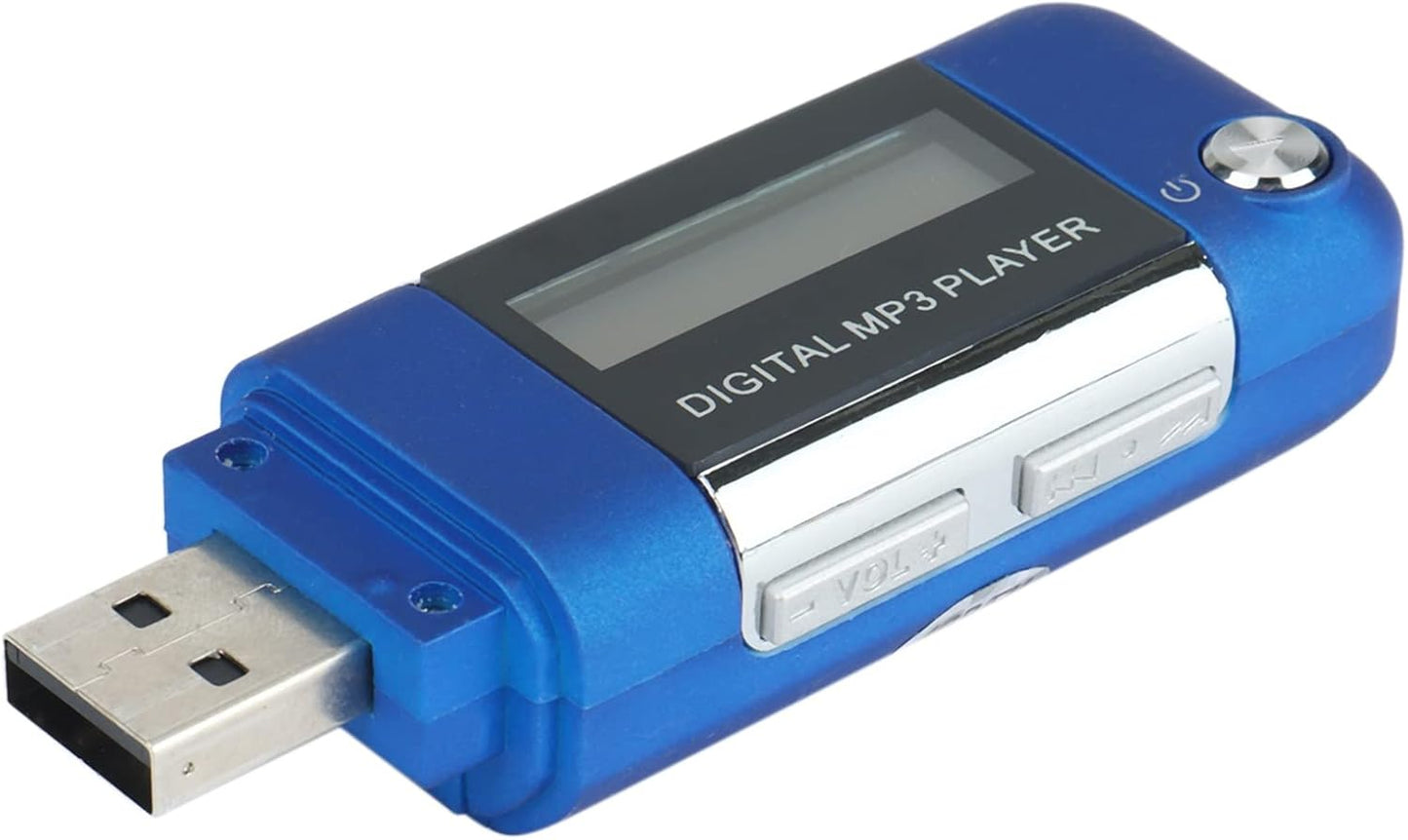 Lizusidtsy Mp3 4GB 500179214A1 Player U Disk Music Player Supports Replaceable AAA Battery, Recording (Blue)