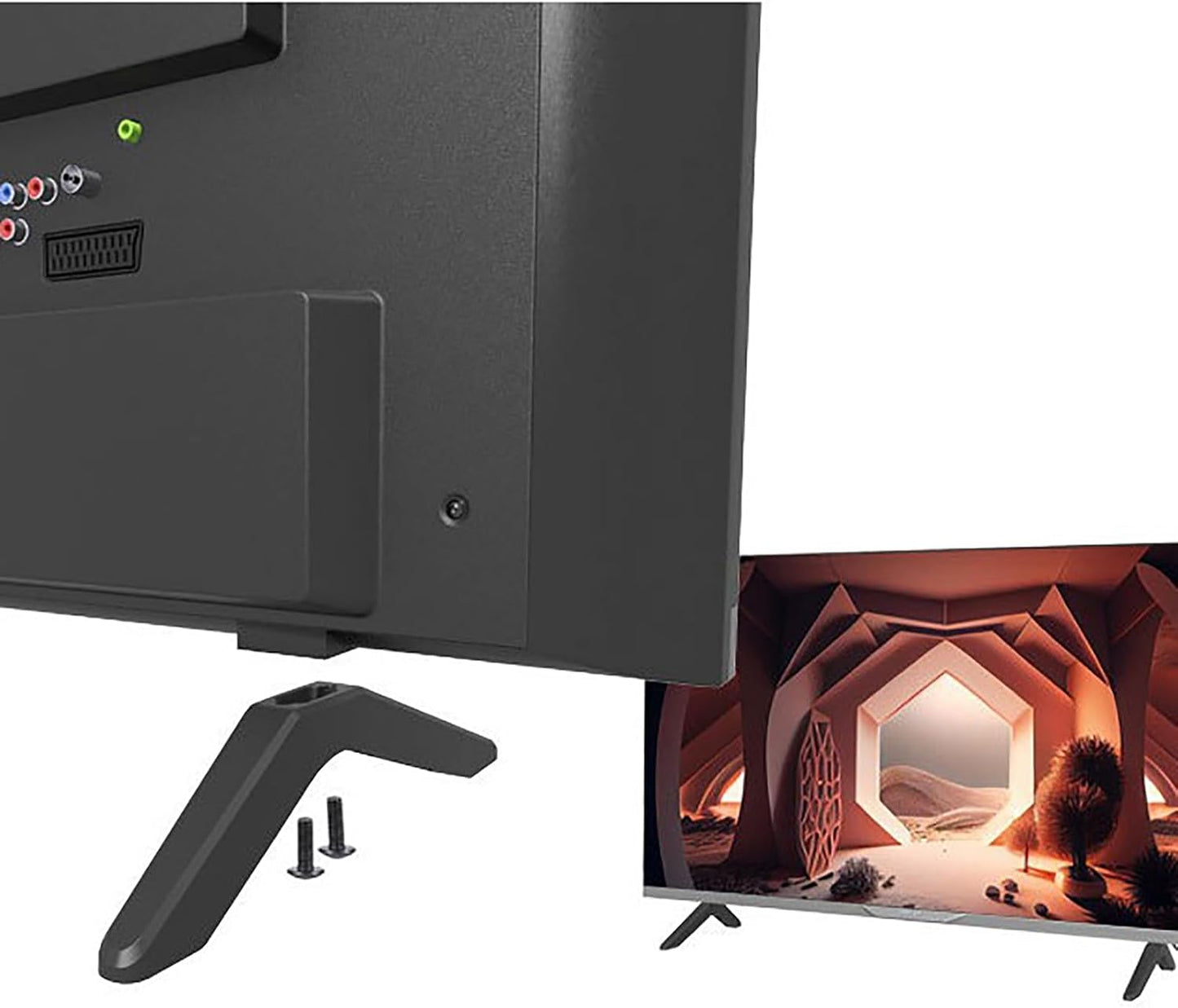 Dranvosk Universal TV Legs Stand Base Replacement, Sturdy TV Feet Bracket Support for Smart TV, Easy to Install Holder