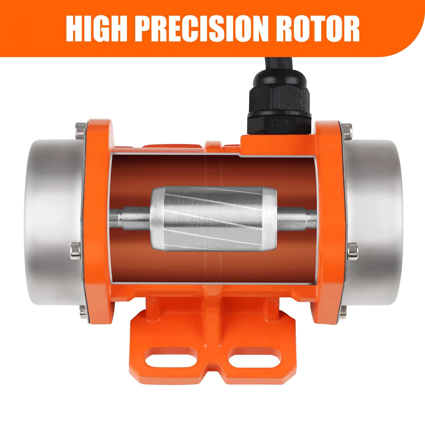 Vibrator Motor for Salt & Sand Spreader and Concrete Mixer 5000rpm 100W DC12V Aluminum Alloy Case Concrete Vibrator