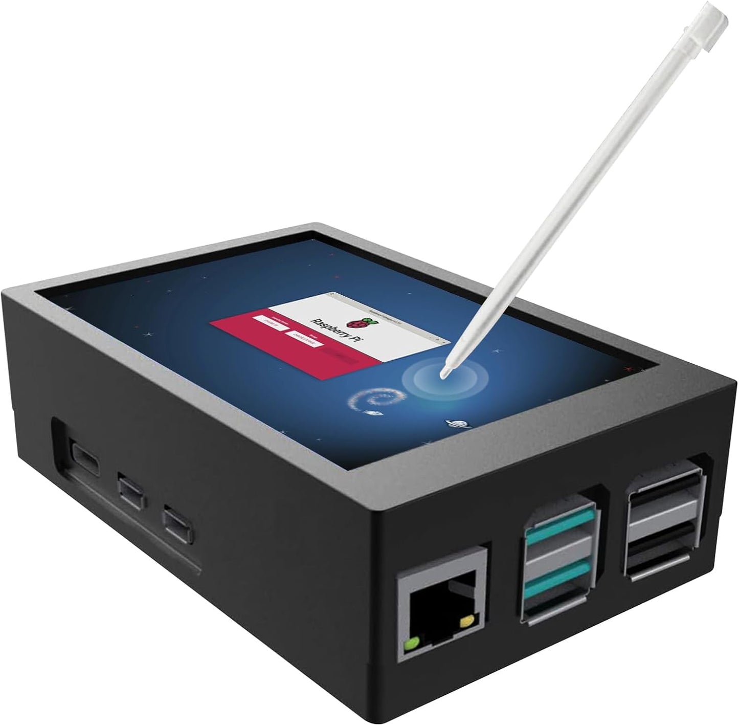 JUN-ELECTRON 5, 3.5 Inch 320 480 Mini Monitor for Raspberry Pi Monitor with Metal Case and Cooling Fan, x Pixels