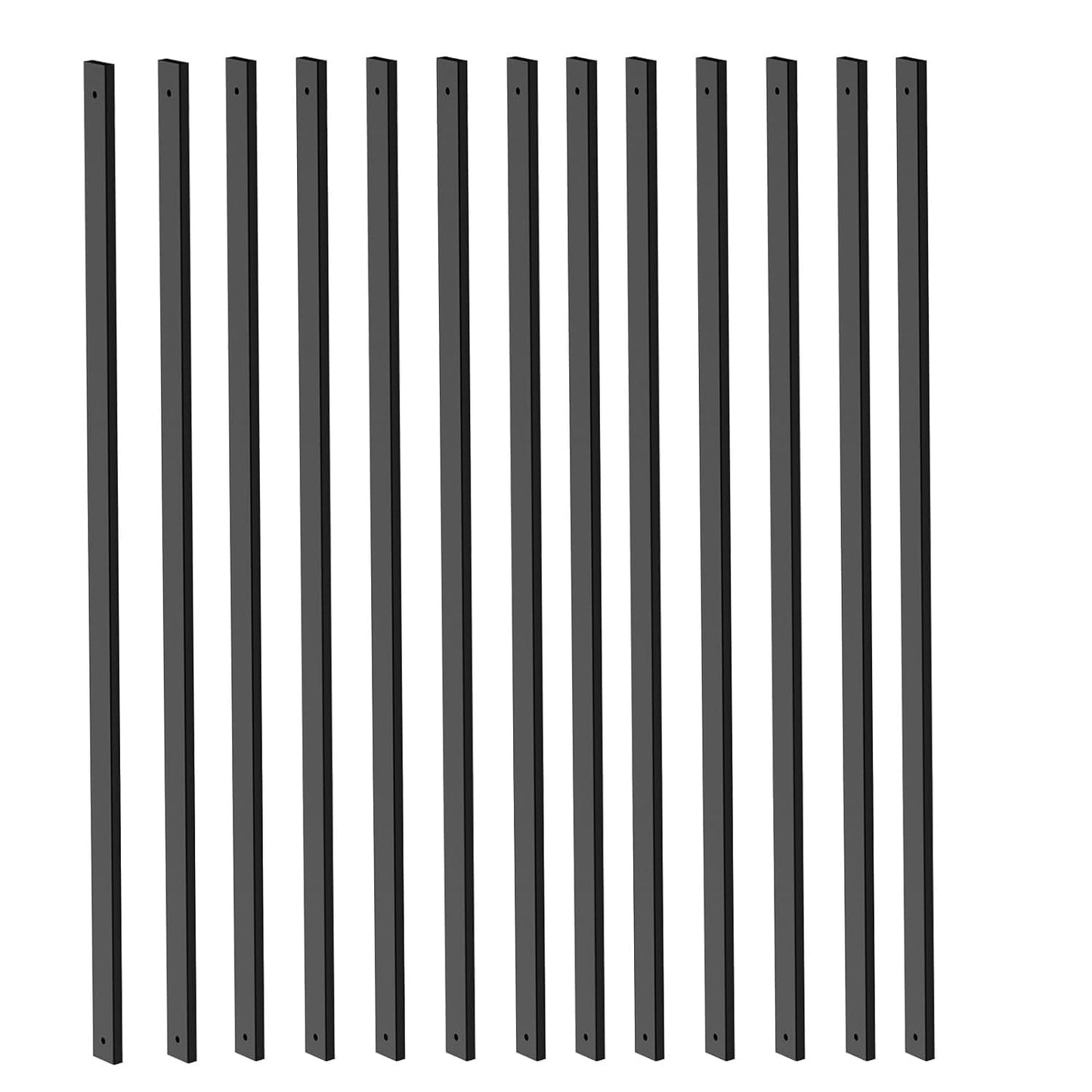 HZIU 60 Pack Stainless Steel Deck Balusters with End Caps&Screws 32.25 inch Side‑Mount Porch Railing for DIY Decking Railings, Patio, Balcony & Outdoor Steps