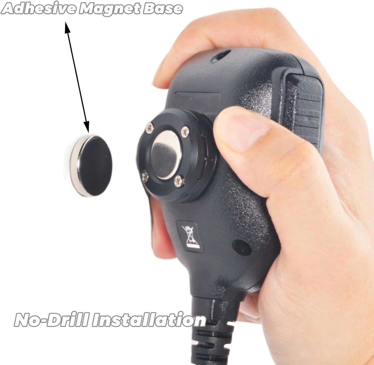 2-Pack, TWAYRDIO Magnetic Radio Mic Holder Mobile Microphone Magnet Mount, CB Mic Hanger, for Motorola Kenwood Mics