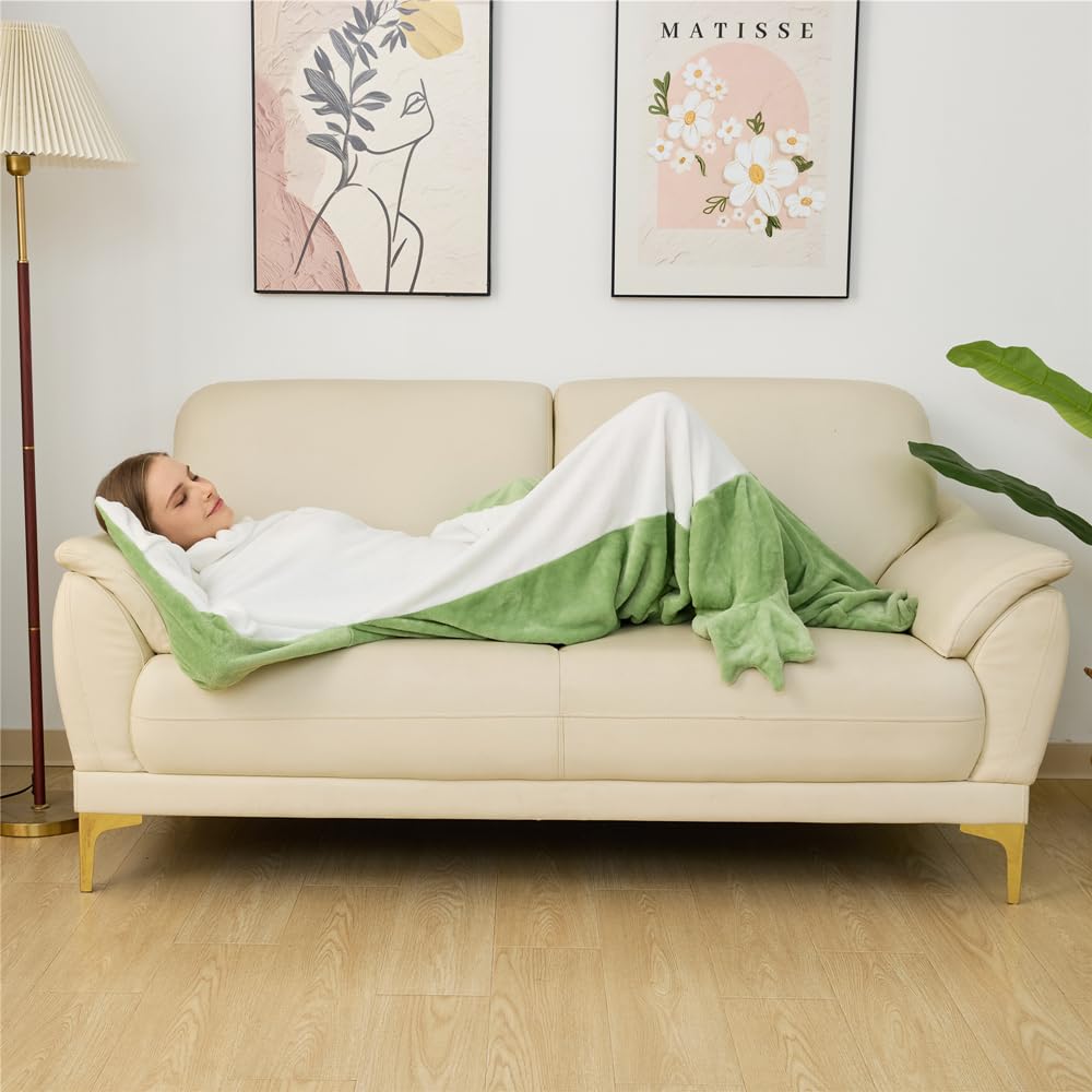 Wearable Dinosaur Blanket Animal Sleeping Bag Super Soft Warm Cozy Flannel Fleece - Cosplay Dinosaur Gifts (XS Fit for Height 3'9"-4'5")