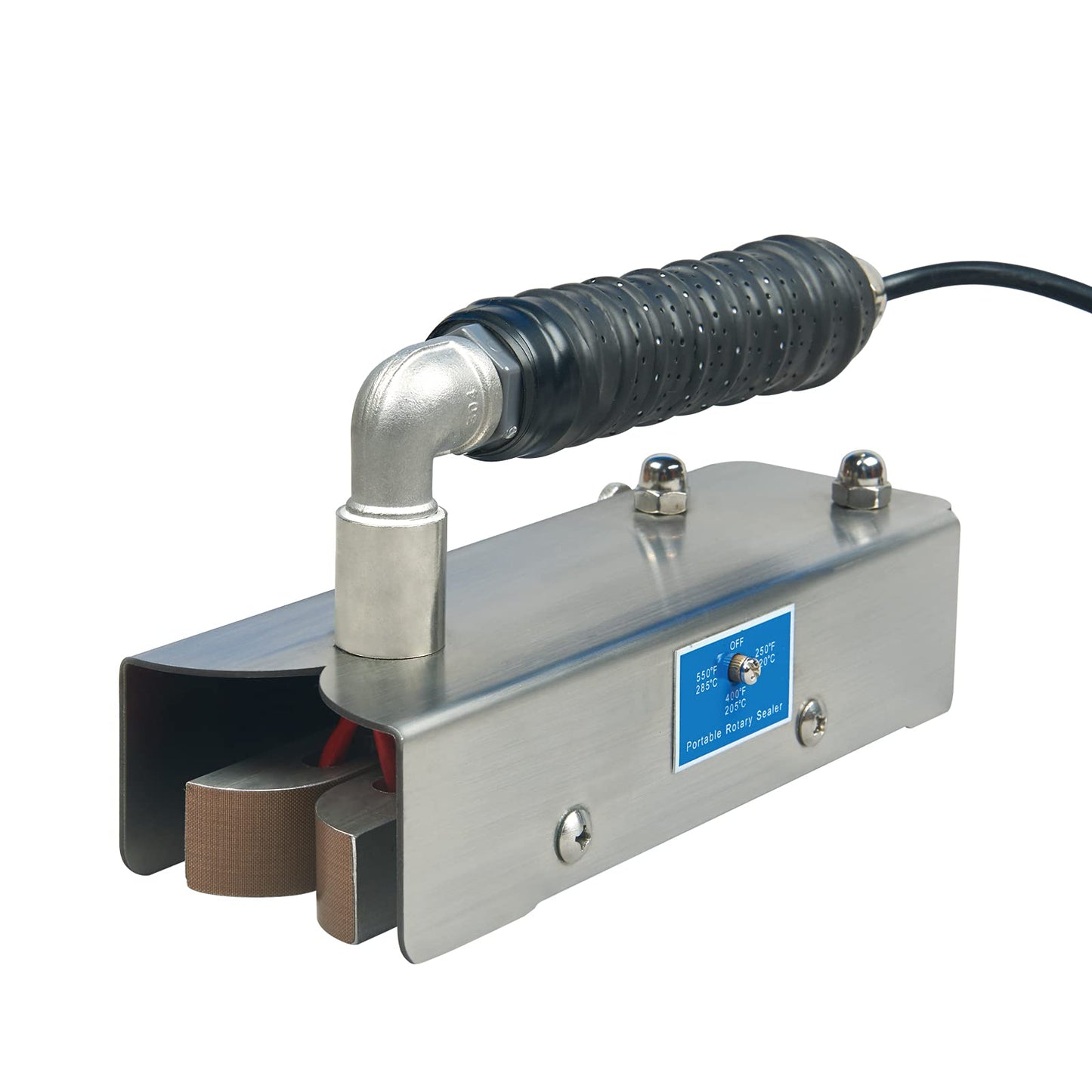 Continuous Hand Rotary Bag Sealer Model ROS-25 Stainless Steel Portable Directly-heated Hand Held Sealer For Industrial,Cement Cowhide Bag