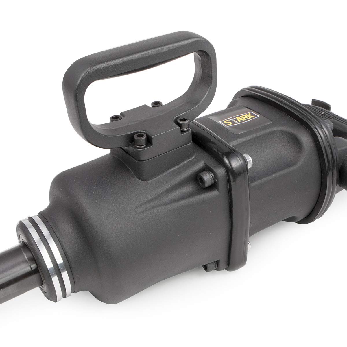 Stark USA 1" Air Impact Wrench Gun Long Shank Pneumatic Truck Mechanics Socket (38mm & 41mm) Set Truck Trailer Heavy Duty Repairs and Maintenance with Carrying Case