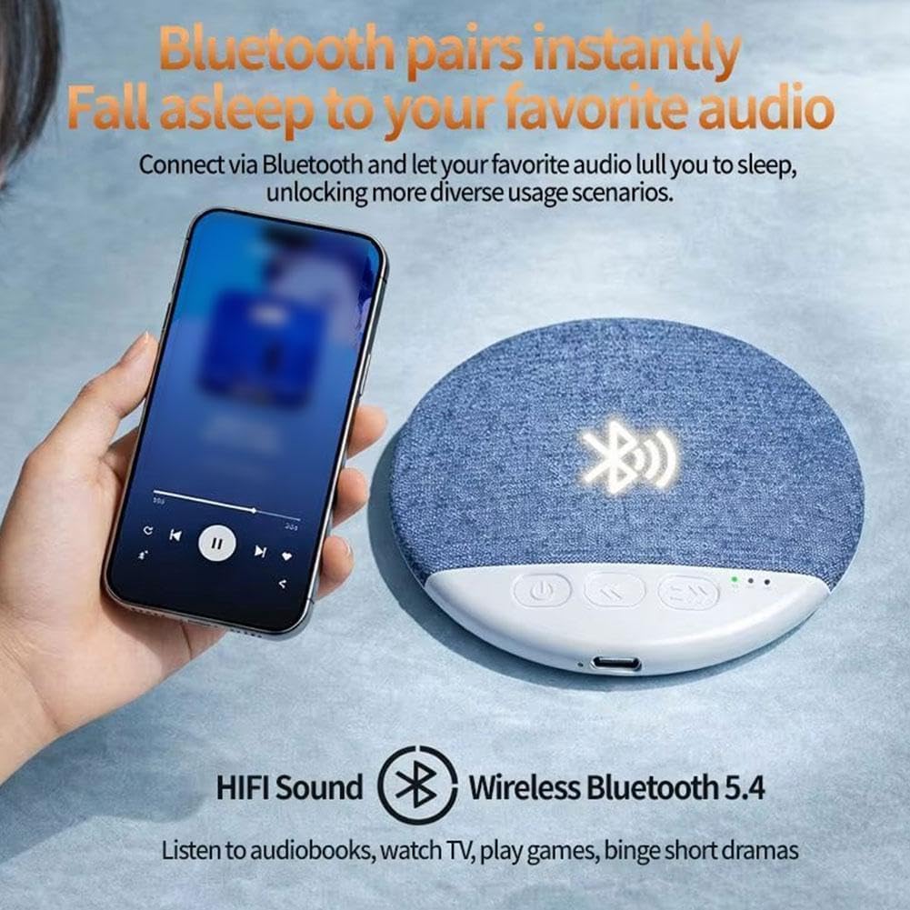 Vimilove 2026 New Sleep Pillow Speaker, Bluetooth Pillow Speaker with White Noise Timer Wireless Sleep Aid with Stereo