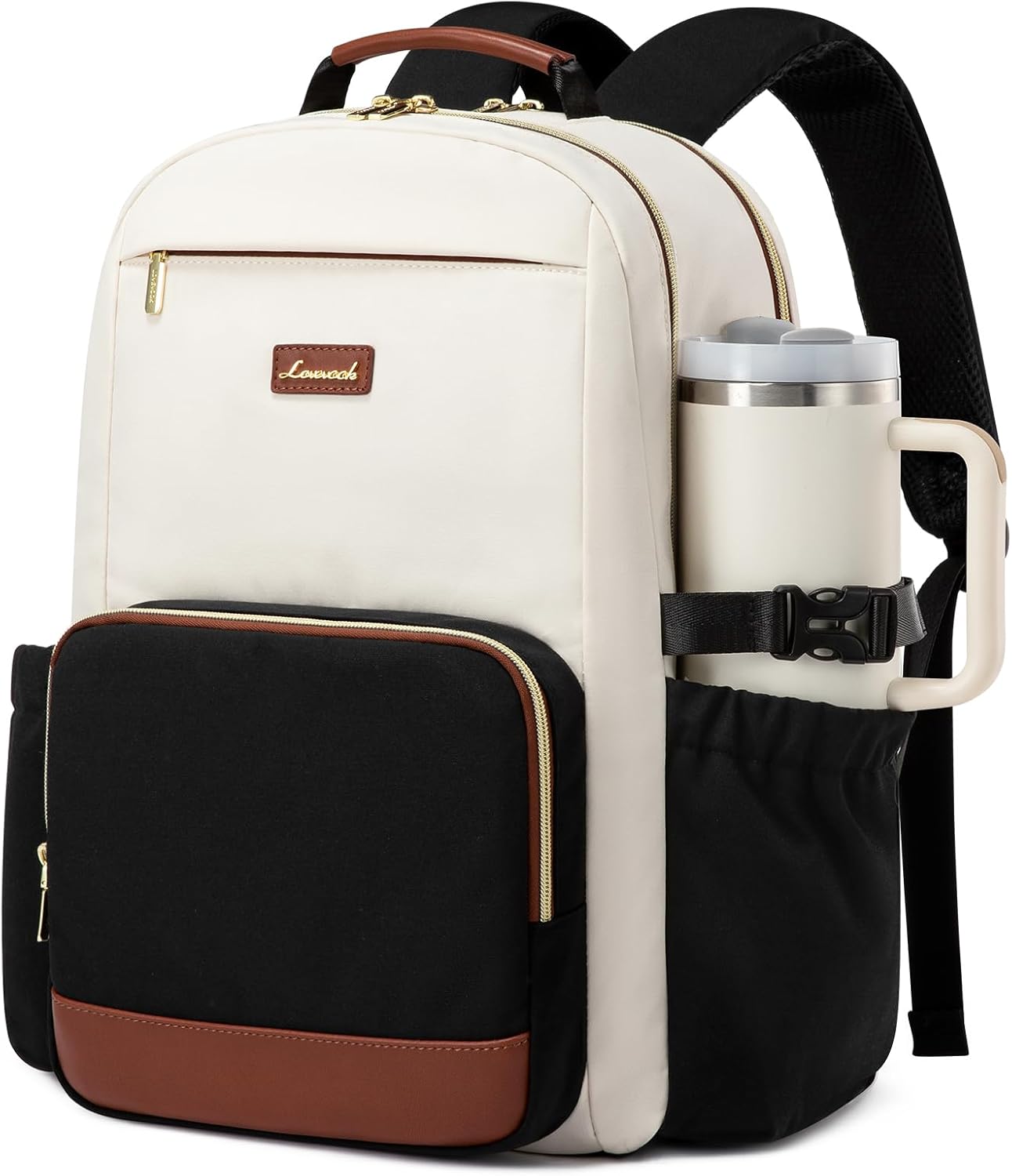Backpack Cup,15.6 Inch Backpack Backpack LOVEVOOK Laptop for Women with Pouch Pocket for Large Capacity Laptop Computer