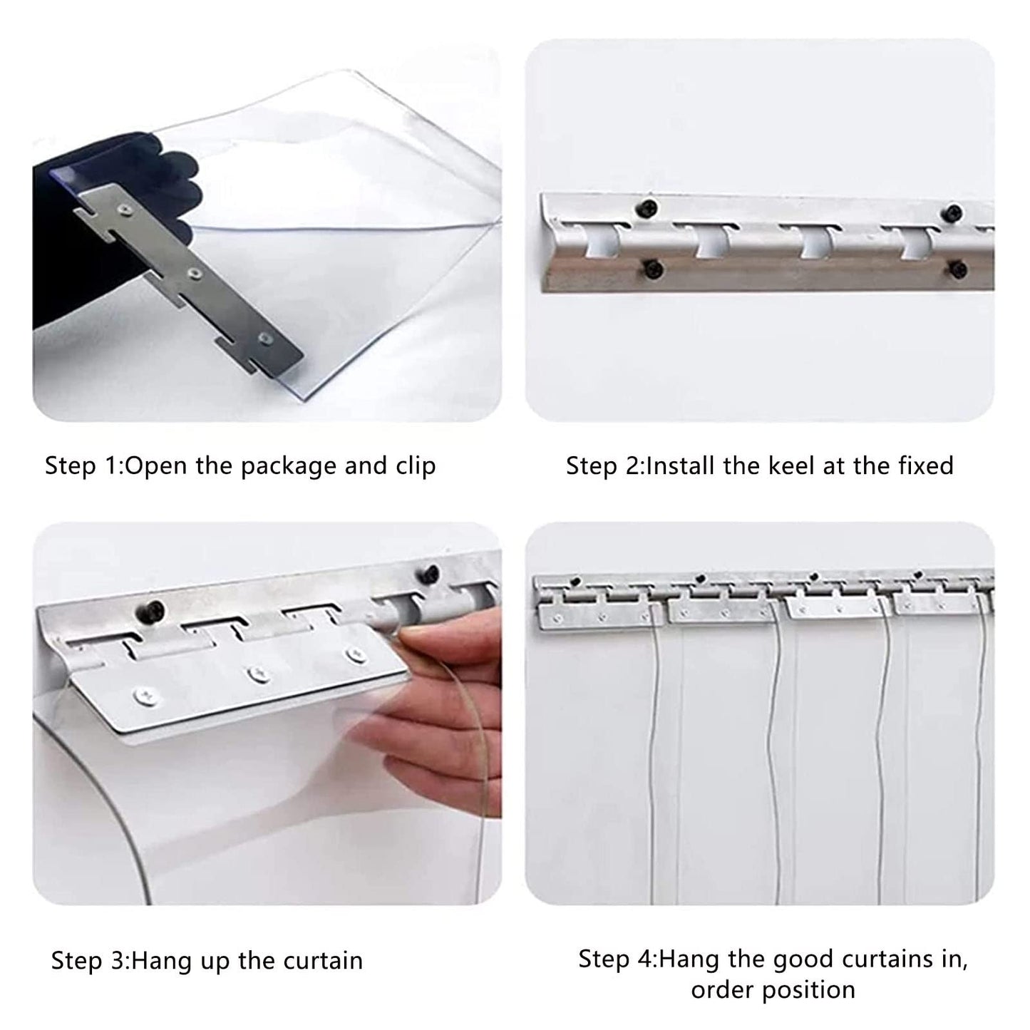 Heavy-Duty Industrial PVC Strip Curtain for Freezer Room, 1.2mm Thick Clear Vinyl Door, Energy-Efficient Divider for Garage & Patio, Durable Freezer Curtains,Size_Name,135x220cm/53.15x86.61in