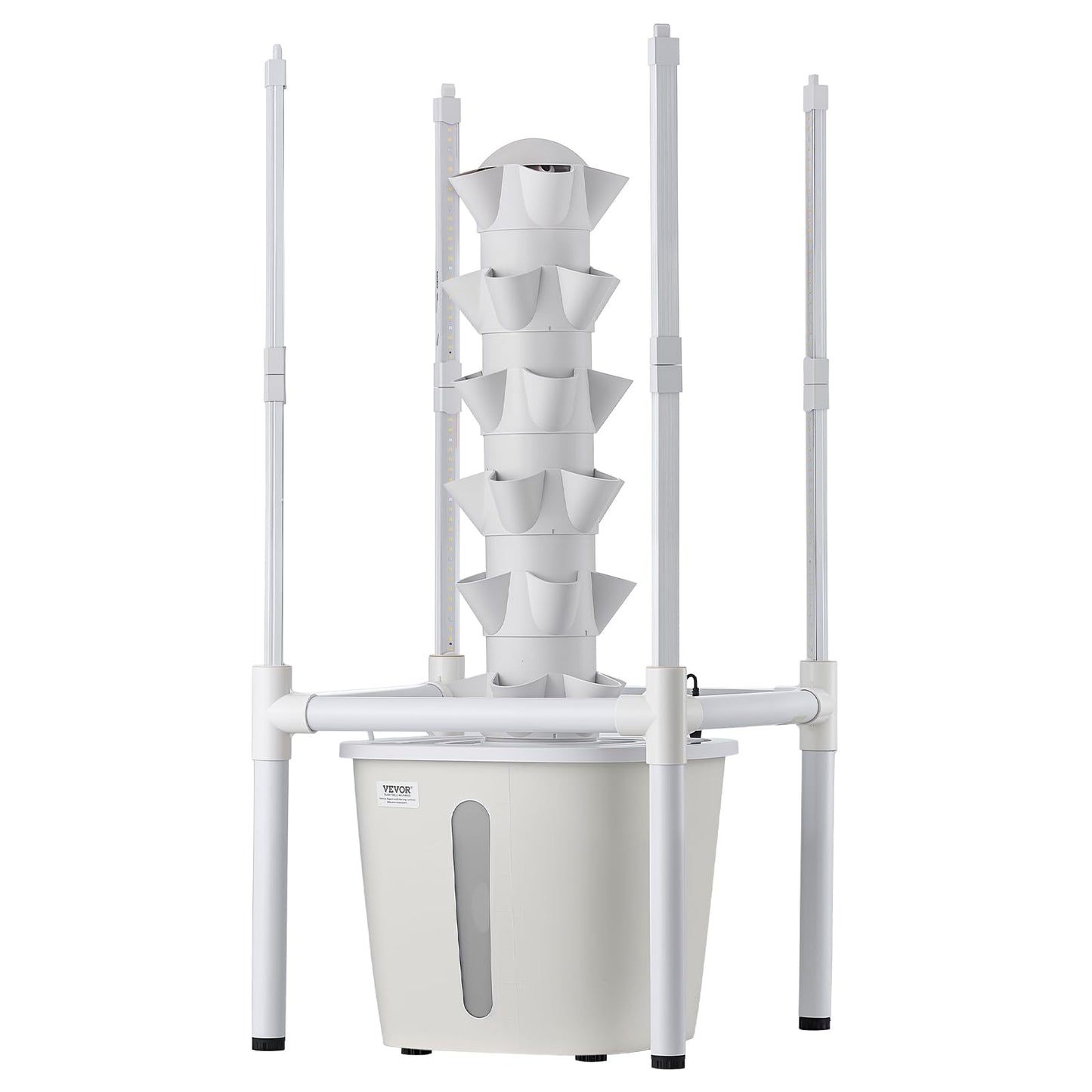 VEVOR Hydroponic Tower, 30 Pods 6 Tiers Hydroponics Growing System Kit with LED Grow Light & App Control, Vertical Home Garden with 20L Water Tank & Pump, Planter for Indoor Herbs, Fruits, Vegetables