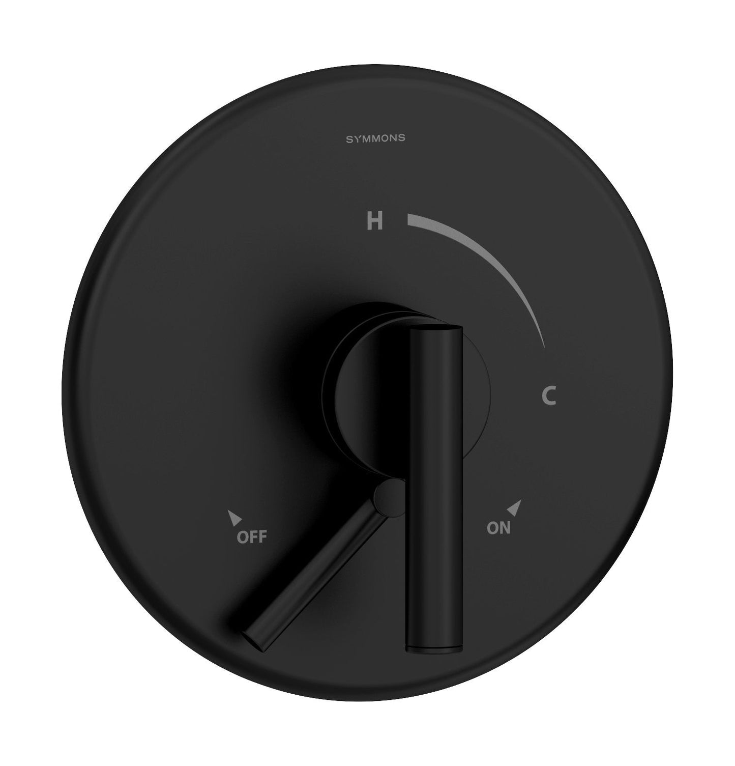 Symmons S-3500-CYL-B-MB-TRM Dia Shower Valve Trim in Matte Black (Valve Not Included)