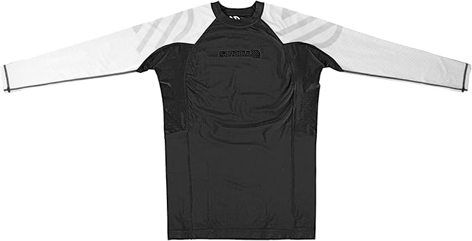 Sanabul Essential Long Sleeve Compression Training Rash Guard for MMA BJJ Wrestling Grappling and No Gi Jiu Jitsu rashguard