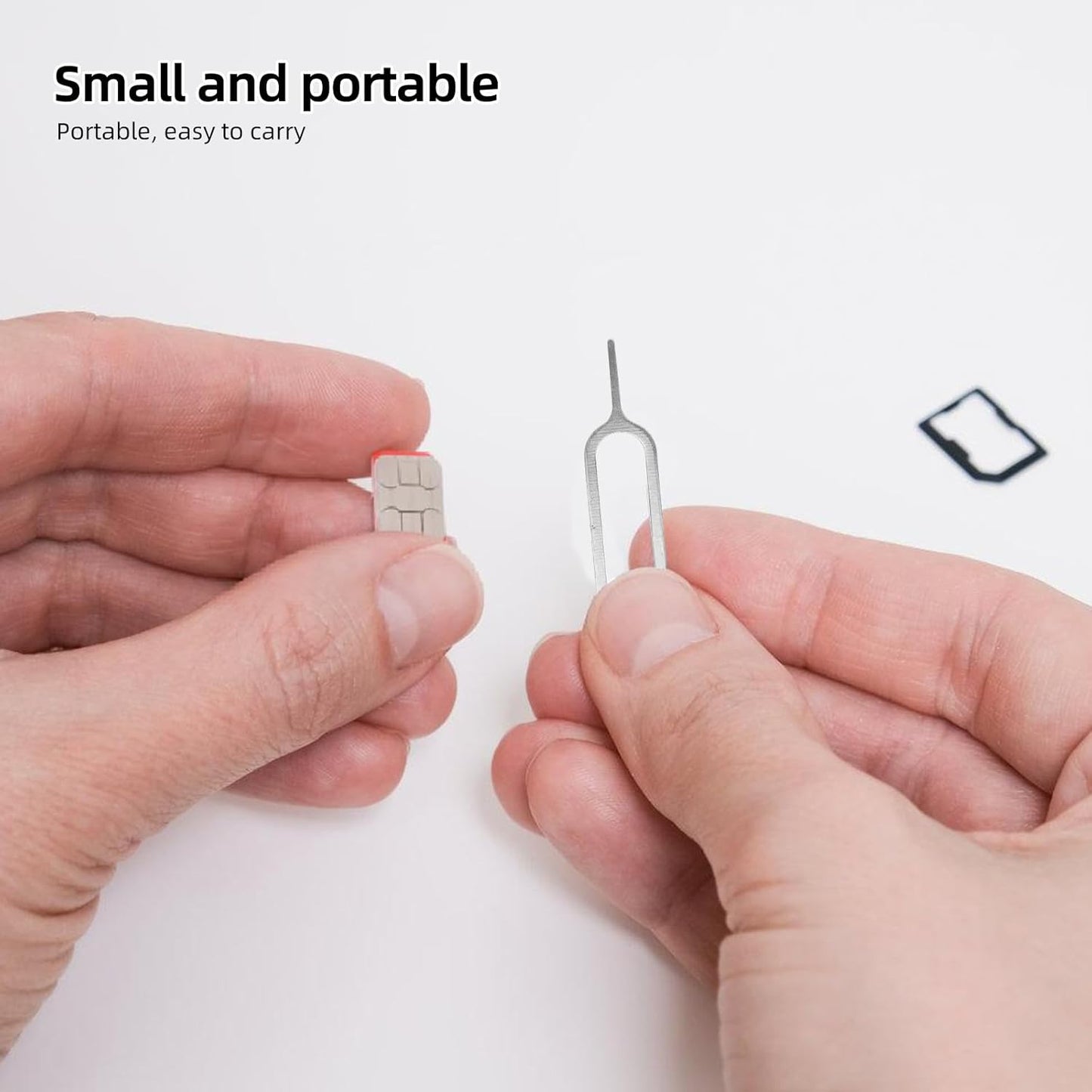 CTIRCHIU 500pcs Sim Card Removal Needles Eject Tool Phone Sim Tray Pin Extractor for Smartphones and Tablets Silver