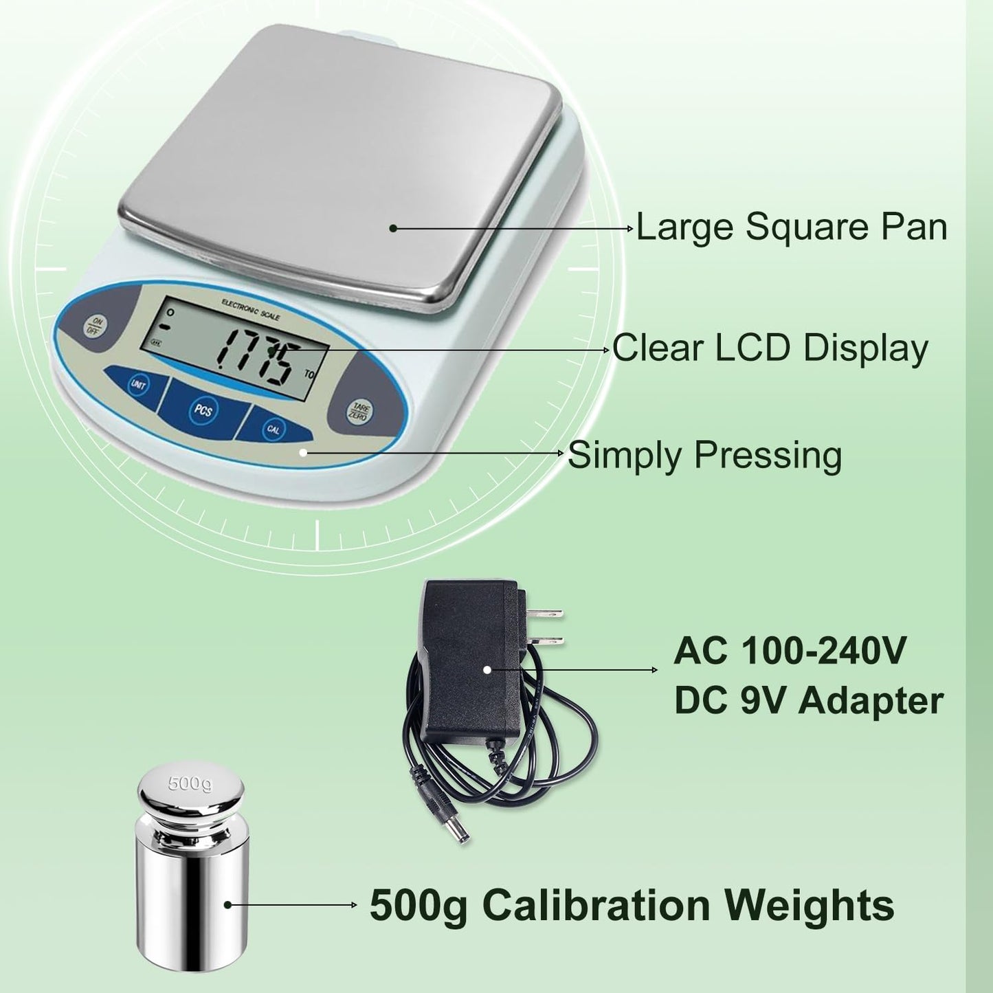 GPJYYDS High Precision Laboratory Balance, 6000g x 0.01g Accuracy Digital Analytical Scale Professional Electronic Lab Scale for Industrial, Scientific Research, Jewelry, Coins