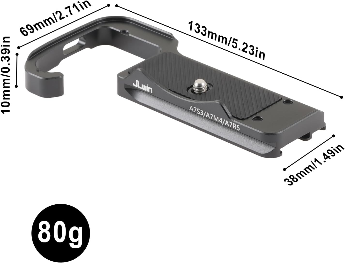 FocusFoto a7R a7 a7S Quick Release Baseplate QR Plate Mount for Sony V, IV, III Mirrorless Camera, Compatible