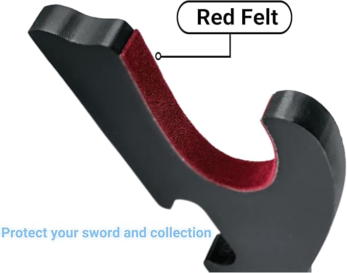 Eforlife 2/Set Sword Hook Wall Mount Samurai Sword Hanger Display Holder Adjustable for Katana Wakizashi Tanto Genji Sword Weapon Rack