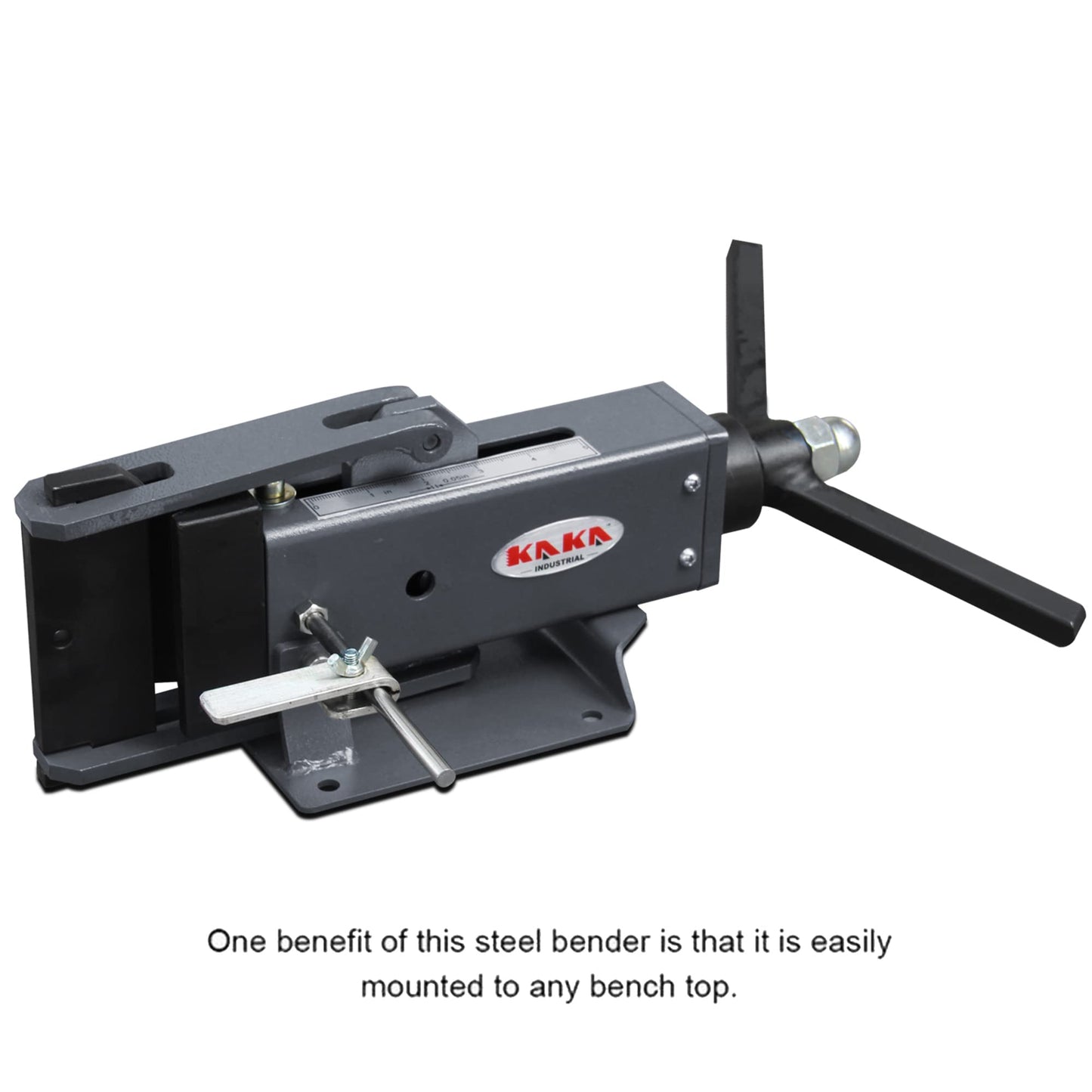 KAKA INDUSTRIAL Manual Steel Bending Brake, 4-Inch Capacity 2.5-Ton Press, 90-Degree Bender FB-4 for 3/16" Steel and 3/8" Aluminum, Bench-Top Mountable