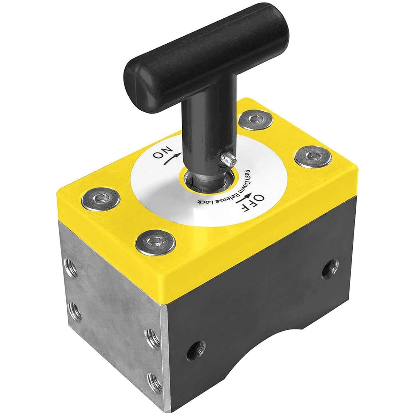 Magswitch MagSquare Magnetic Welding Square Base Clamp Holder for Welding Kit, Tools, Supplies and Accessories, Magnet Switch with On/Off Capabilities, yellow/Silver/Black, 1050 LBS