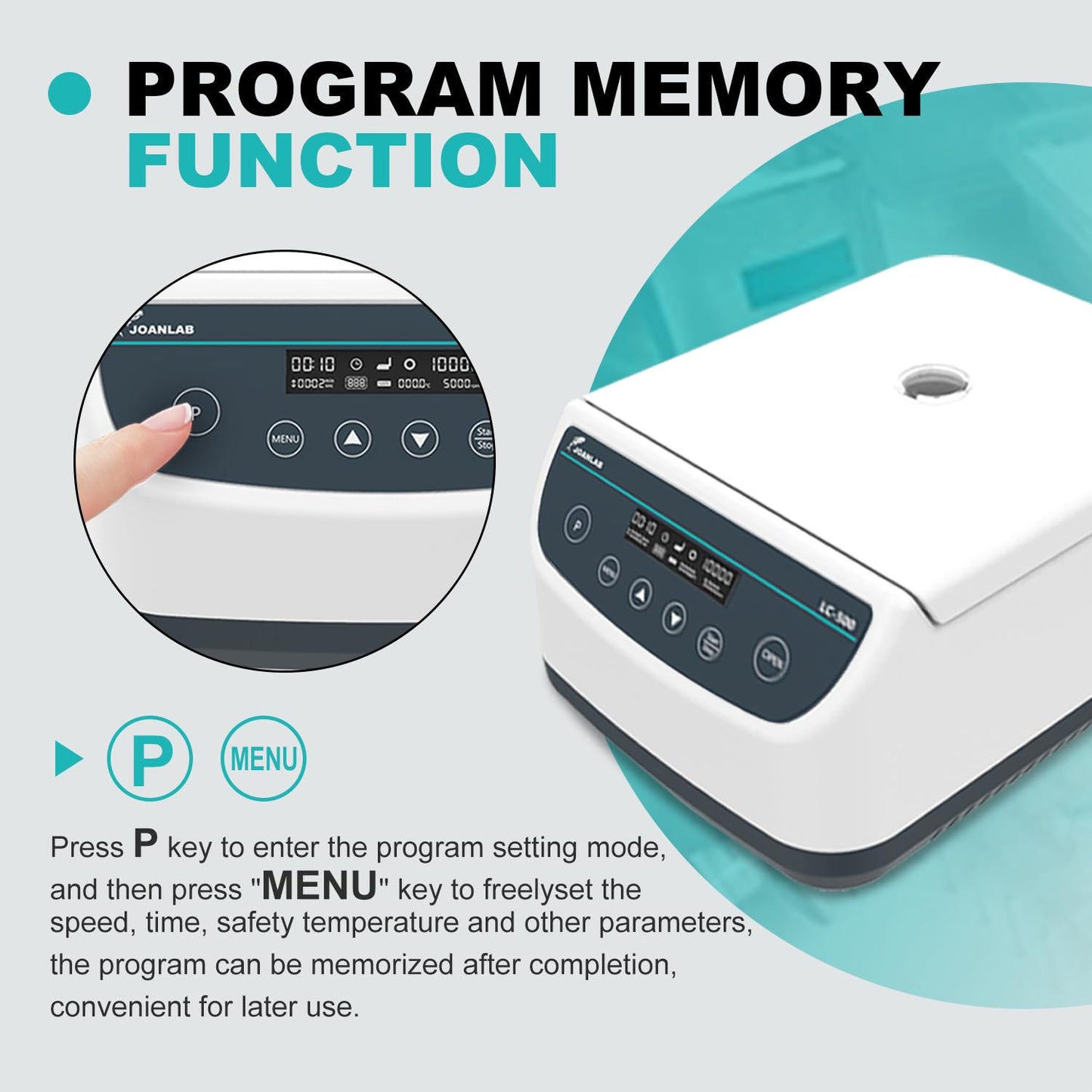 JOANLAB Centrifuge Machine Lab Benchtop Microplate Centrifuge 96-Well Plate x 4| Low Speed Control 500-4000rpm,2146xg RCF Digital Centrifuges w/Timer