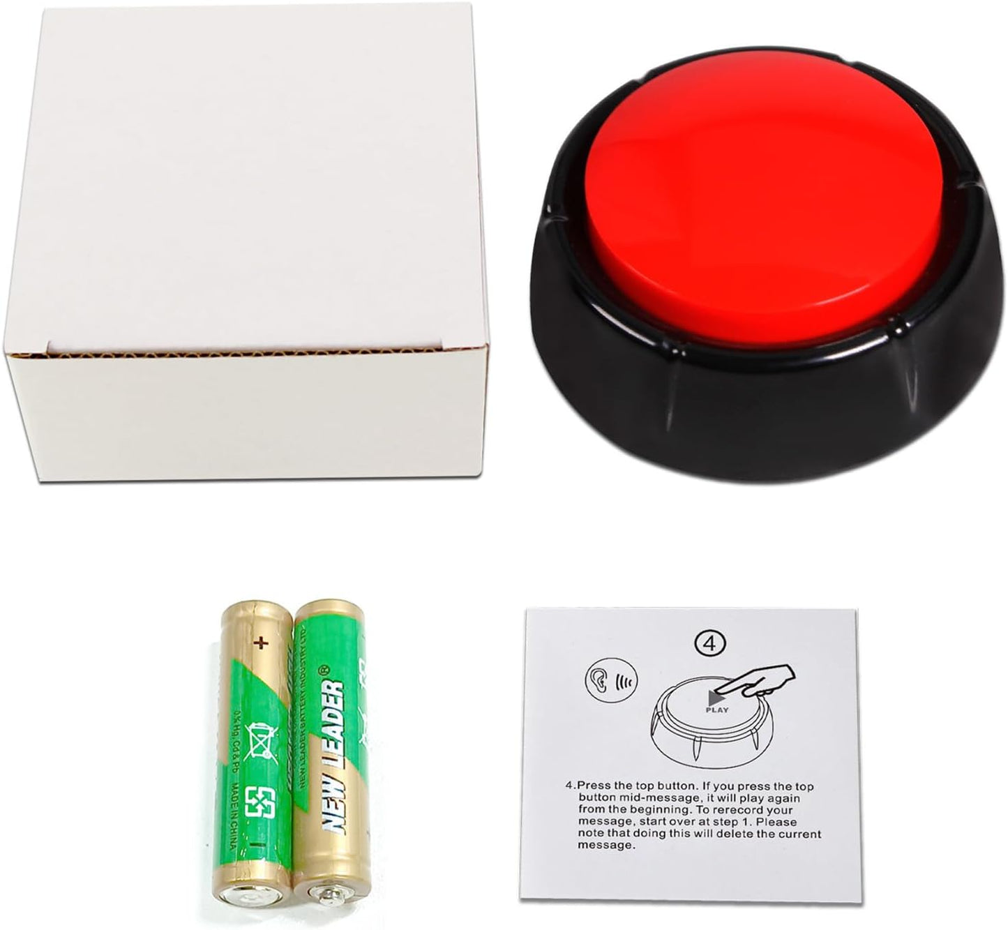 Wariolle 30 Recording Buttons Recordable Button Second Voice Record Button Dog Buttons Talk for Pet Training Games