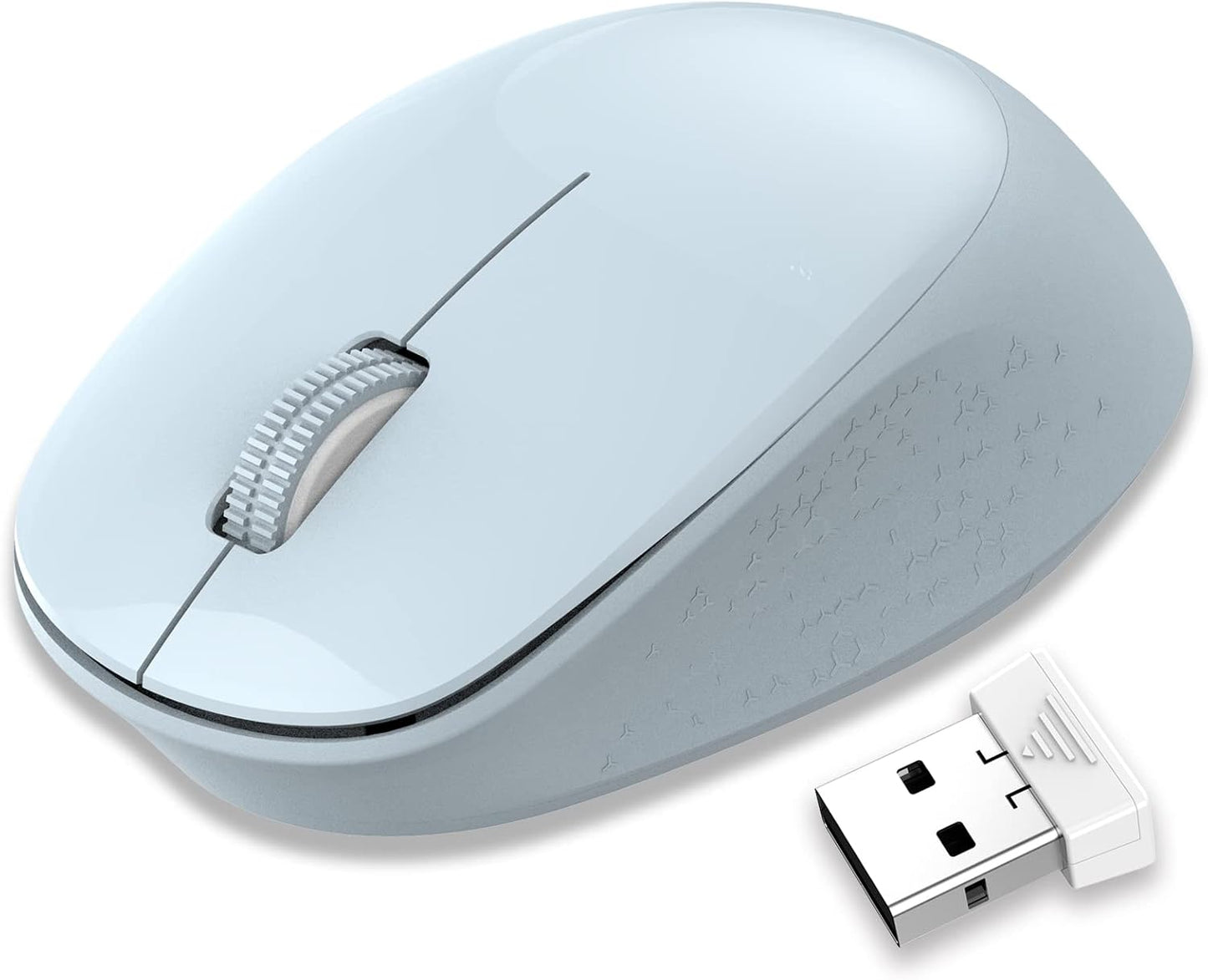 LeadsaiL 2.4GHz 3 1600 Wireless Mouse for Laptop, Silent USB Mouse, Slim Optical Mouse with Buttons, DPI, Works