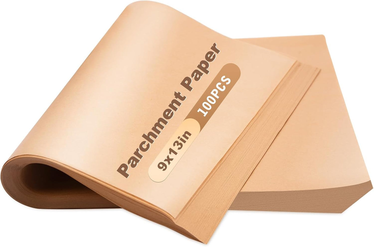 Skiennix Unbleached Parchment Paper - 100 PCS Nonstick Baking Sheets | 23cm x 33cm, High-Temperature Resistant