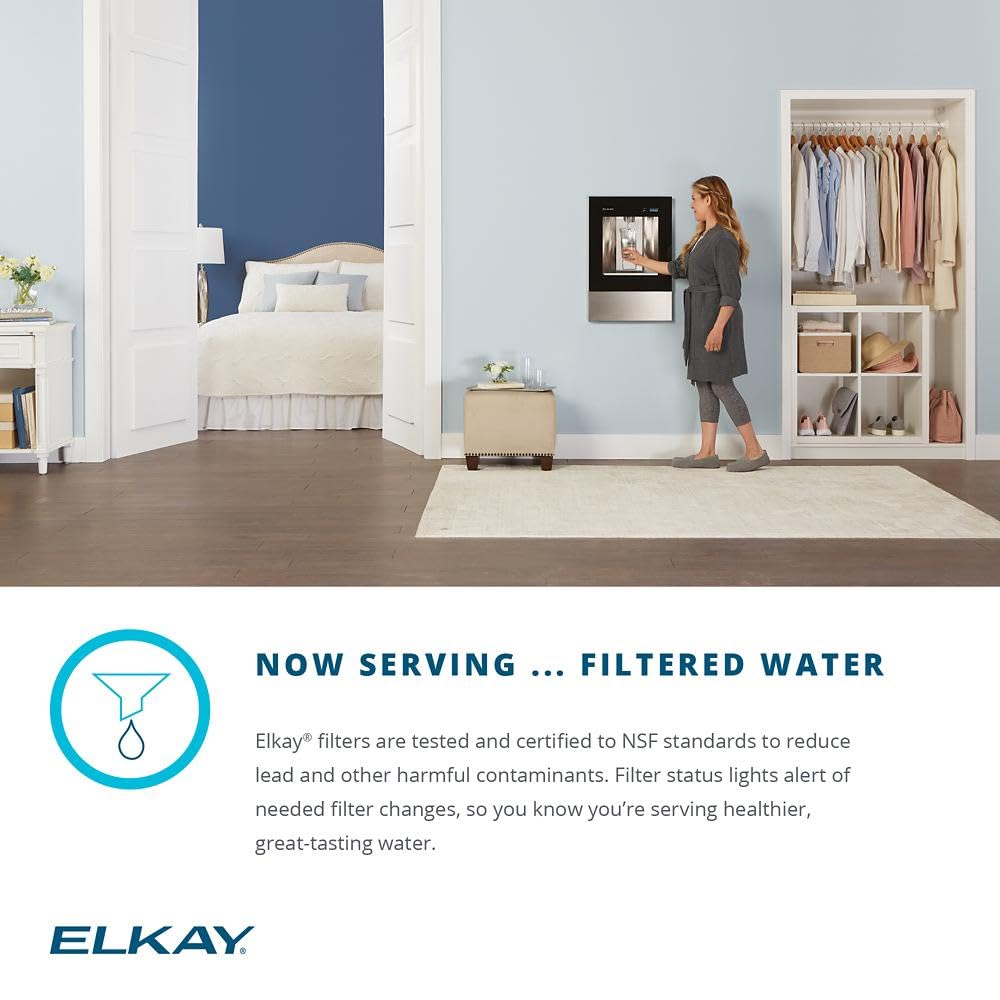 Elkay ezH2O Liv Built-in Filtered Water Dispenser, Non-refrigerated, Midnight