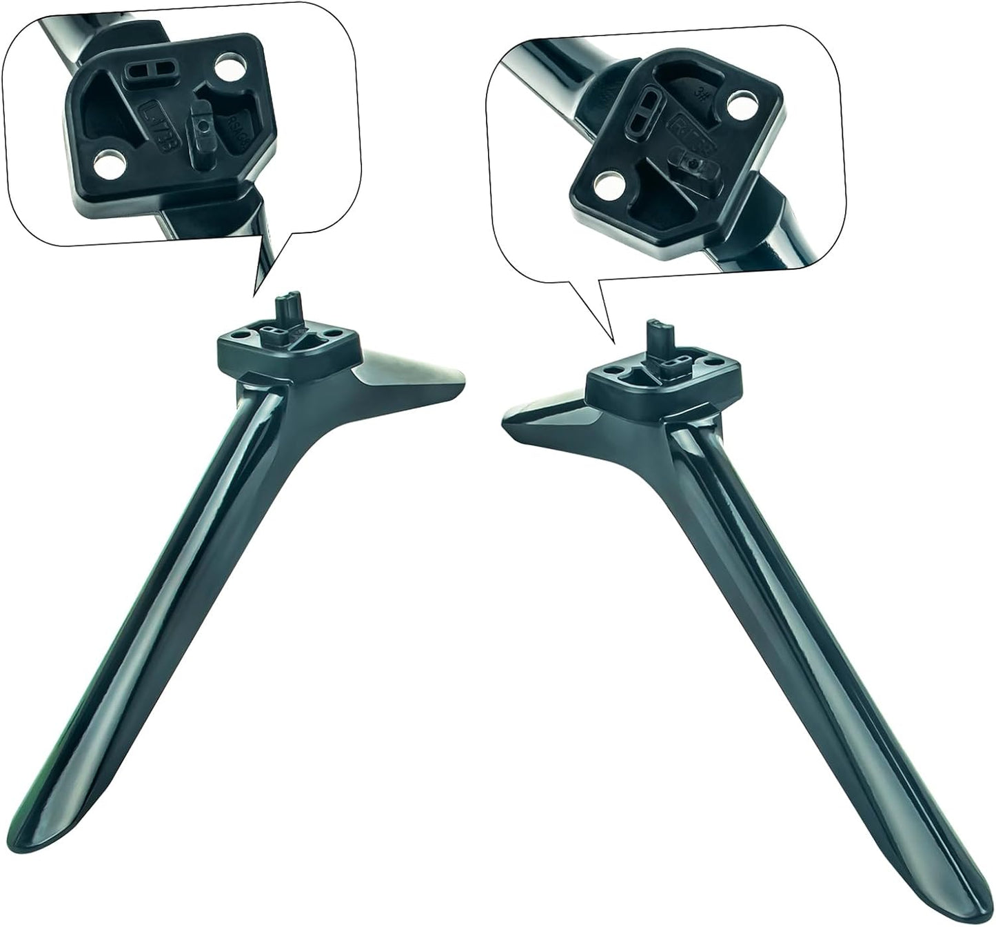 ZdalaMit 58" 4K Replacement Base Stand for Hisense UHD Smart TV, Non-Slip TV Legs, Table Top TV Stand, Black
