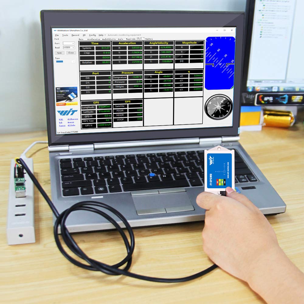 [Industry-Grade Beidou+GPS AHRS IMU] WTGAHRS2 MPU9250 10-axis Accelerometer+Gyroscope+Angle(XY 0.05° Accuracy)+Magnetometer+Air Pressure+Latitude+Longitude+Ground Speed, Navigation System
