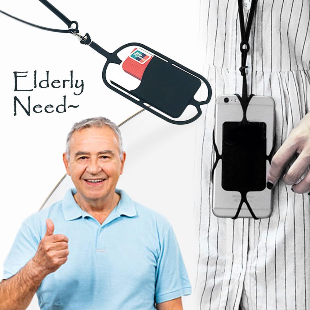 Adjustable Hands-Free Phone Lanyard for Seniors & Parkinson's Support