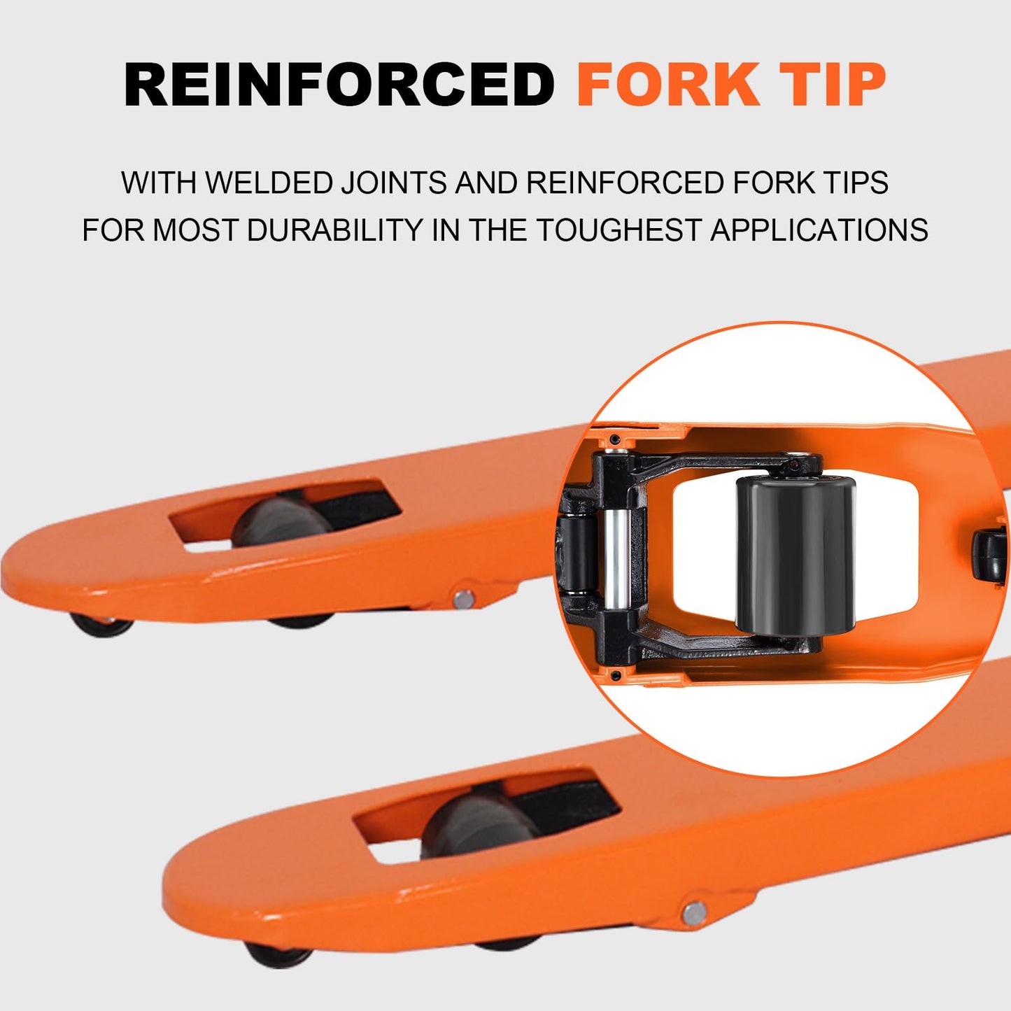 Tory Carrier Manual Pallet Jack 5500 Lb. Capacity,Industrial Pallet Truck 48 × 27 Fork Size Standard Heavy Duty Hand Trucks