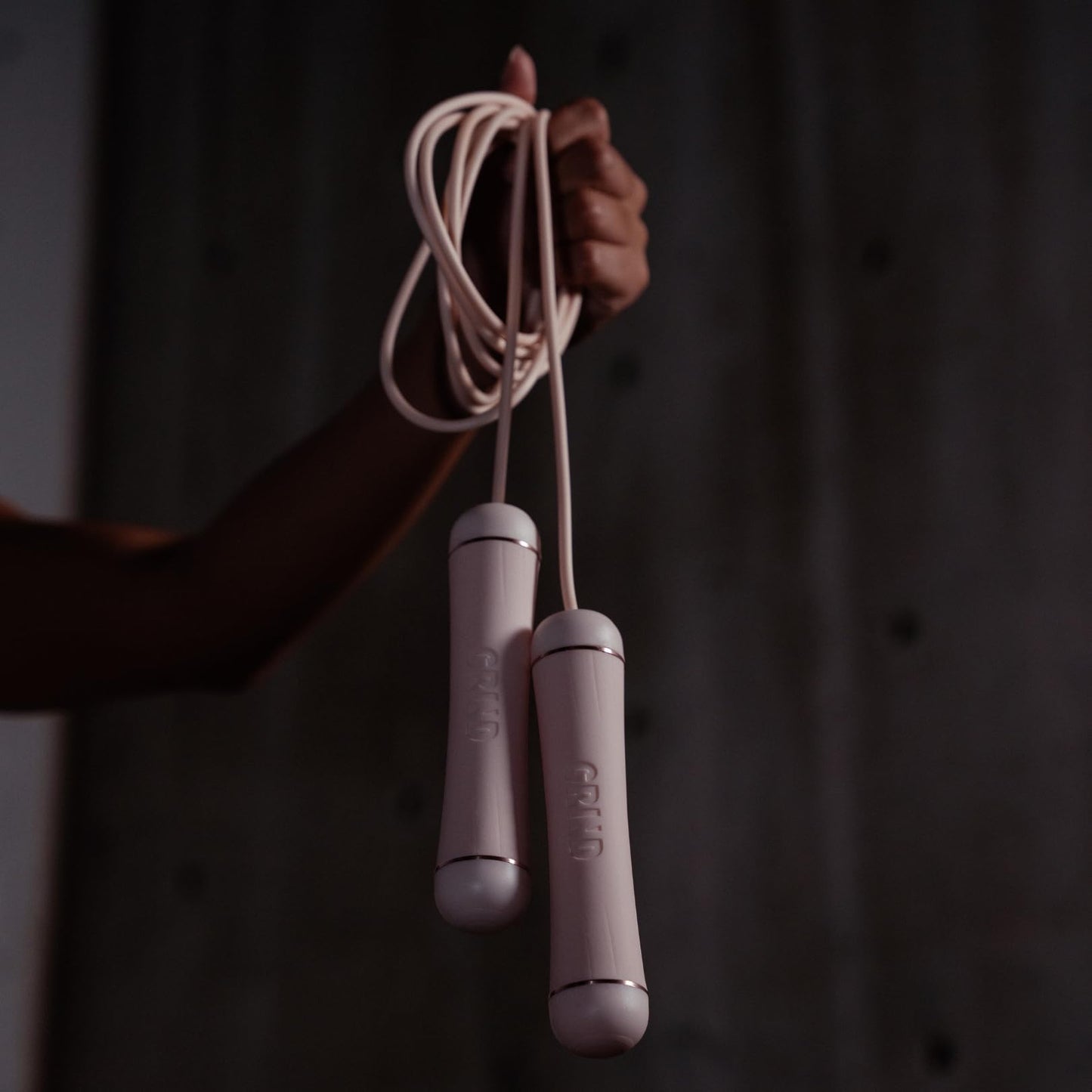 GRIND | Jump Rope - Adjustable "Float" | Tangle-Free, Rapid Speed with Ball Bearings | Ergonomic Soft Grip Handles | Skipping Rope for Fitness, Endurance Training, Gym Workout, or Home Exercise (Pink)