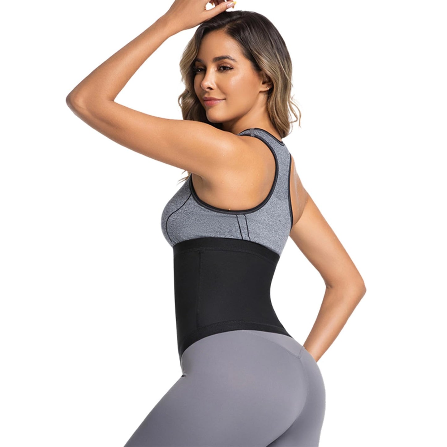 Towintec Waist Trainers for Women Belly Fat Lower Waist Trimmer Sweat Tummy Band for Stomach Weight Loss Body Shaper Corset Tummy Wrap Workout Sports Compression Slimming Belt Sauna Suit(Blue,XXL)