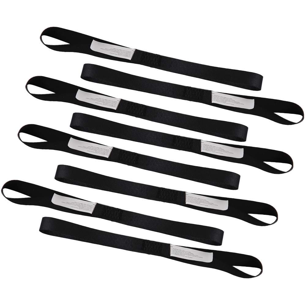 XSTRAP STANDARD Soft Loop Tie-Down Straps 8PK 1-1/16 x 18 inches - 3600LB Breaking Strength, Loops for Securing Trailering of Bikes, ATV, UTV, Motorcycles, Scooters, Dirt Bikes, Lawn Equipment, Black