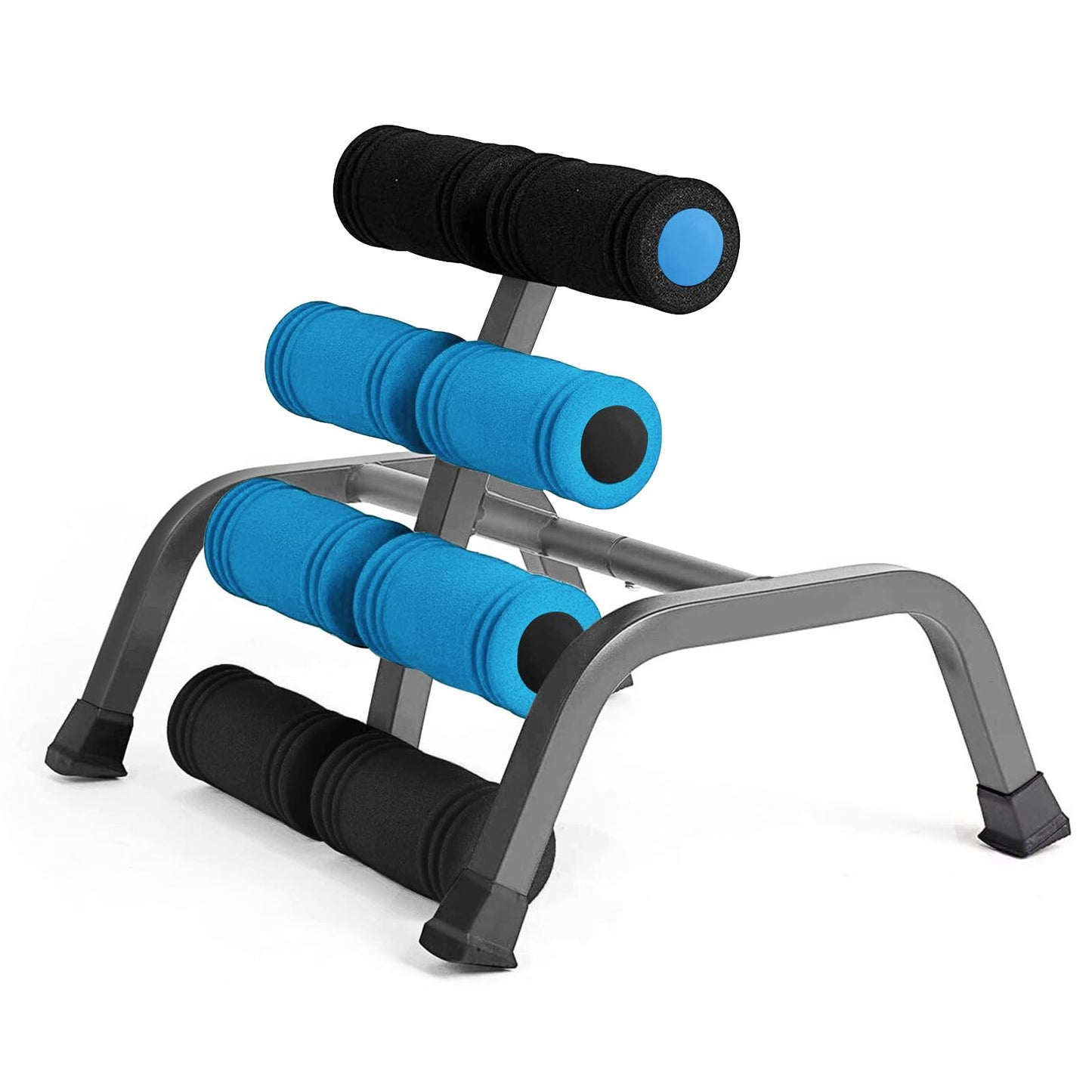 Magic BB Foldable Back Extension Machine Home Gym Sit Up Machine for Glute & Ab Workouts Squat Machine for Home Gym Back Exercise for Lower Back Training with Resistance Bands (Blue)